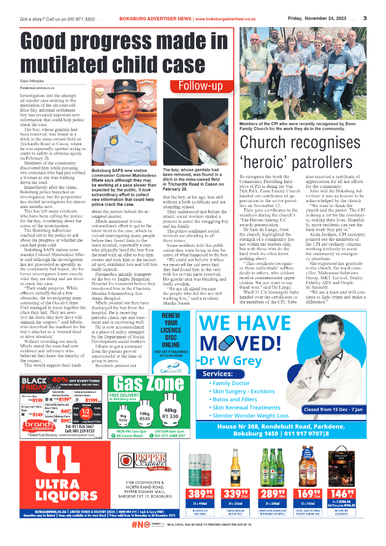 Boksburg Advertiser 24 November 2023 page 3