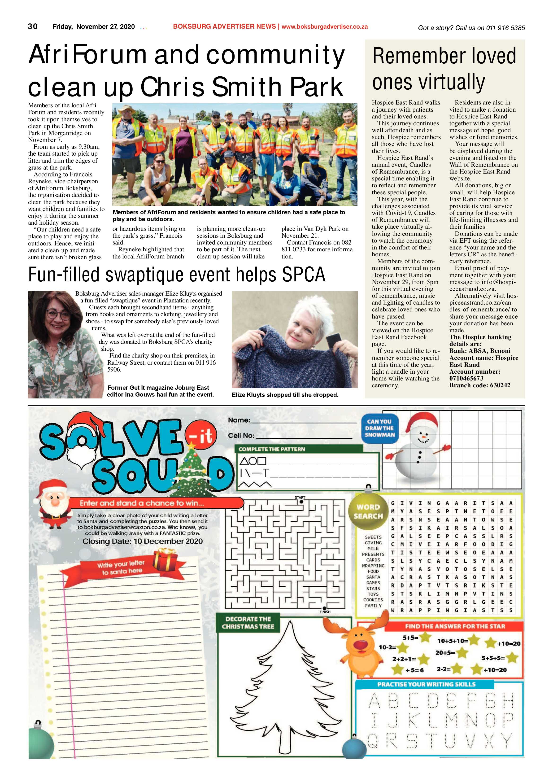 Boksburg Advertiser 24 November  2020 page 30