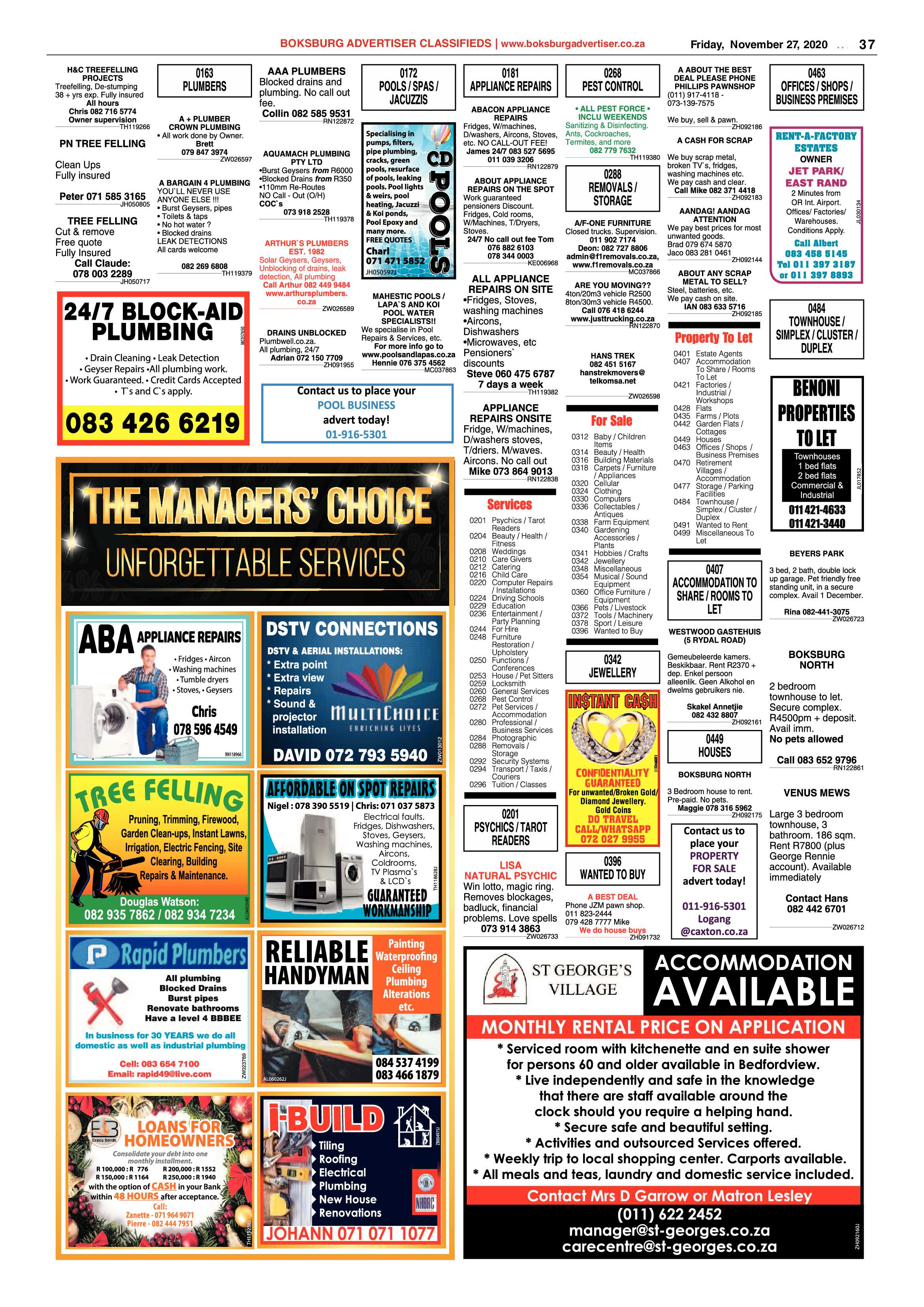 Boksburg Advertiser 24 November  2020 page 37