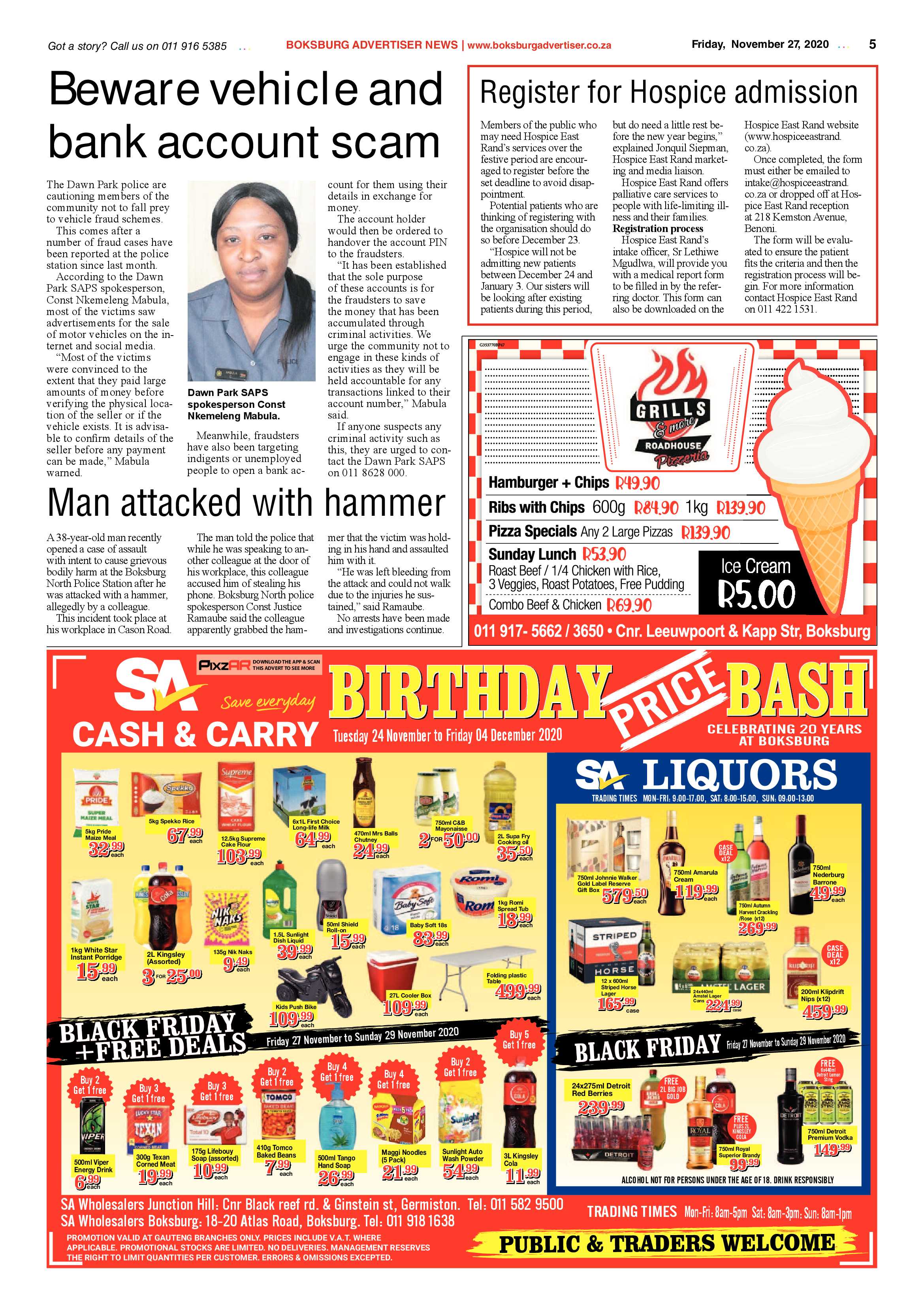 Boksburg Advertiser 24 November  2020 page 5