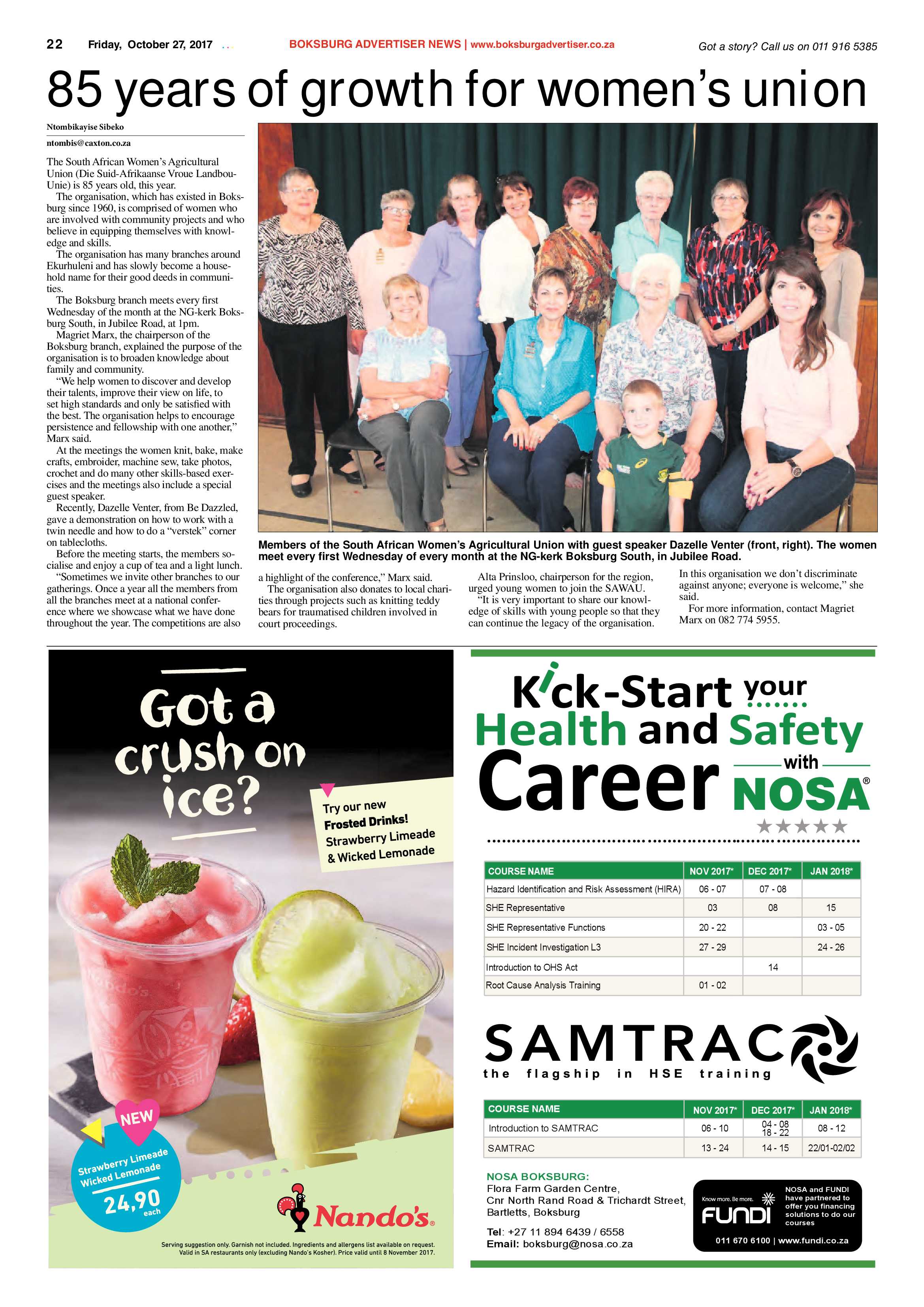 Boksburg Advertiser 24 October 2017 page 22