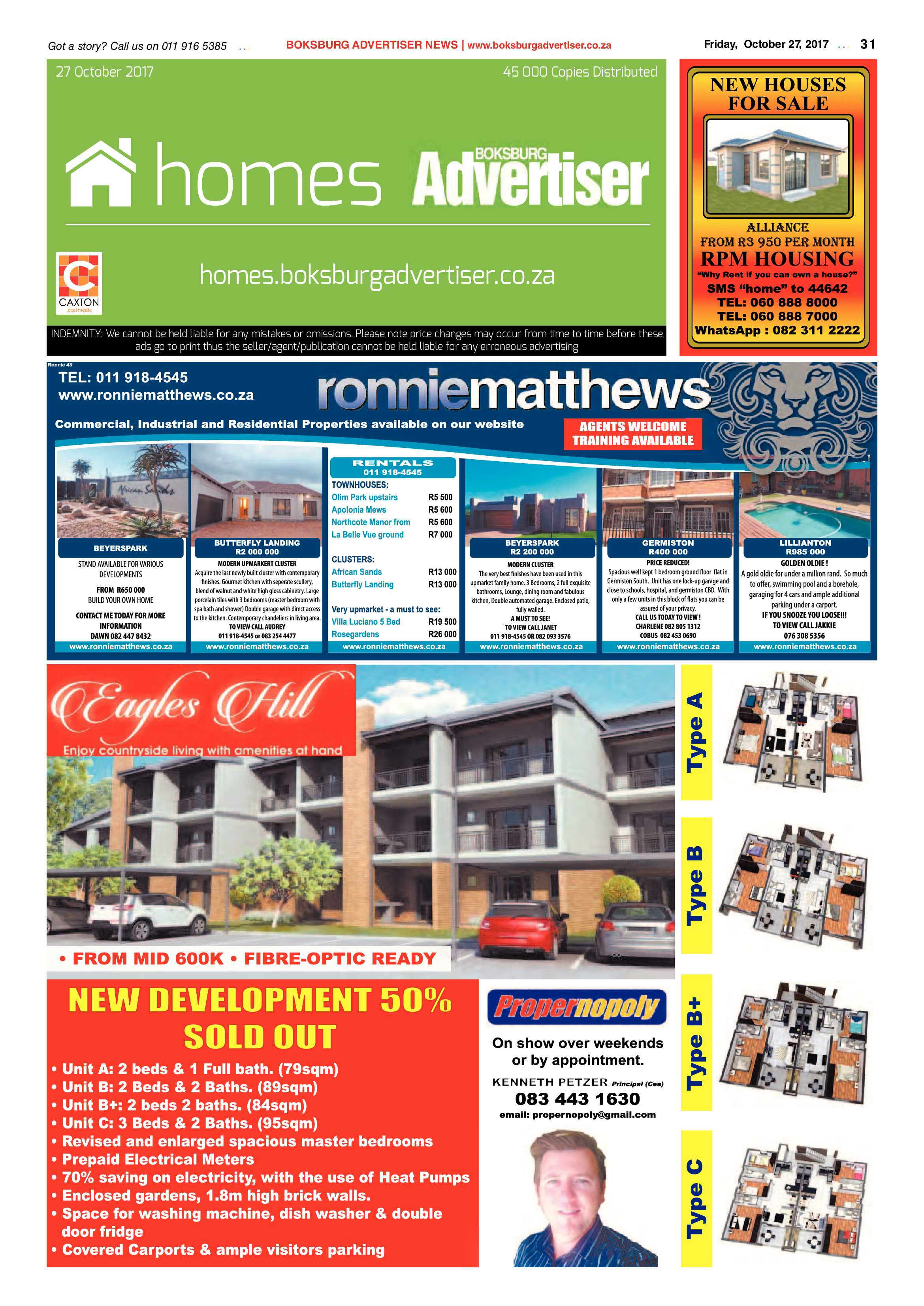 Boksburg Advertiser 24 October 2017 page 31
