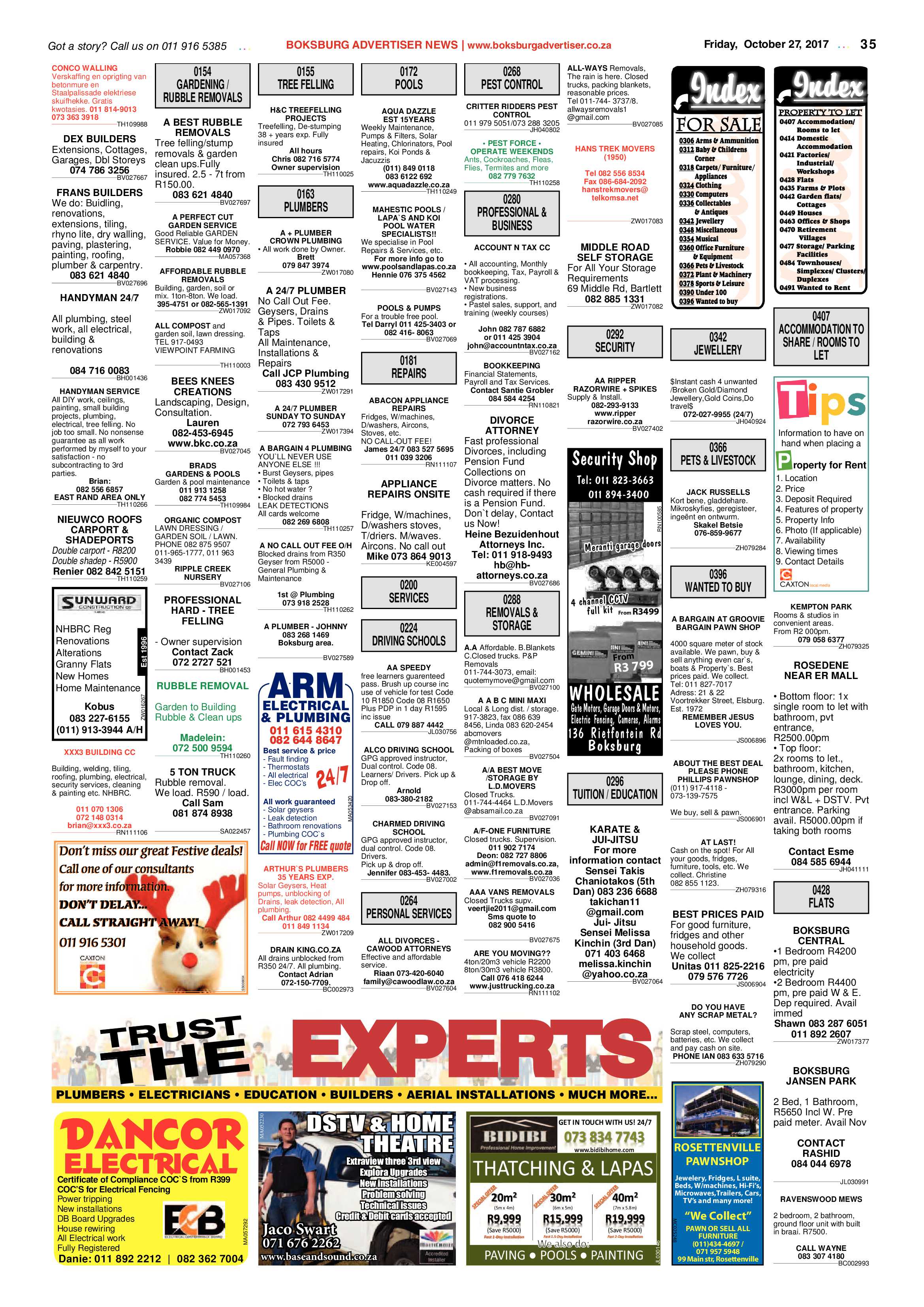Boksburg Advertiser 24 October 2017 page 35