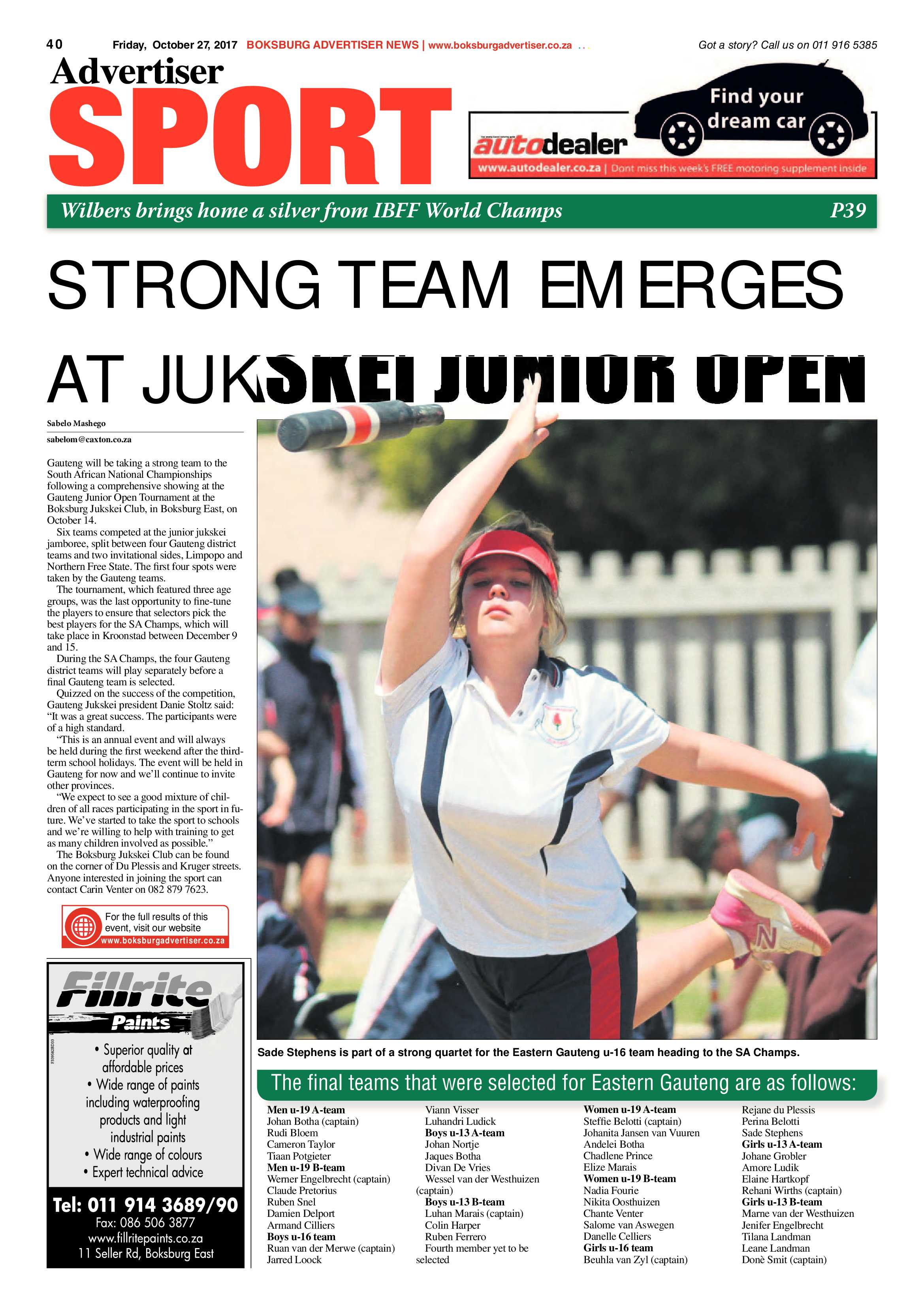Boksburg Advertiser 24 October 2017 page 40