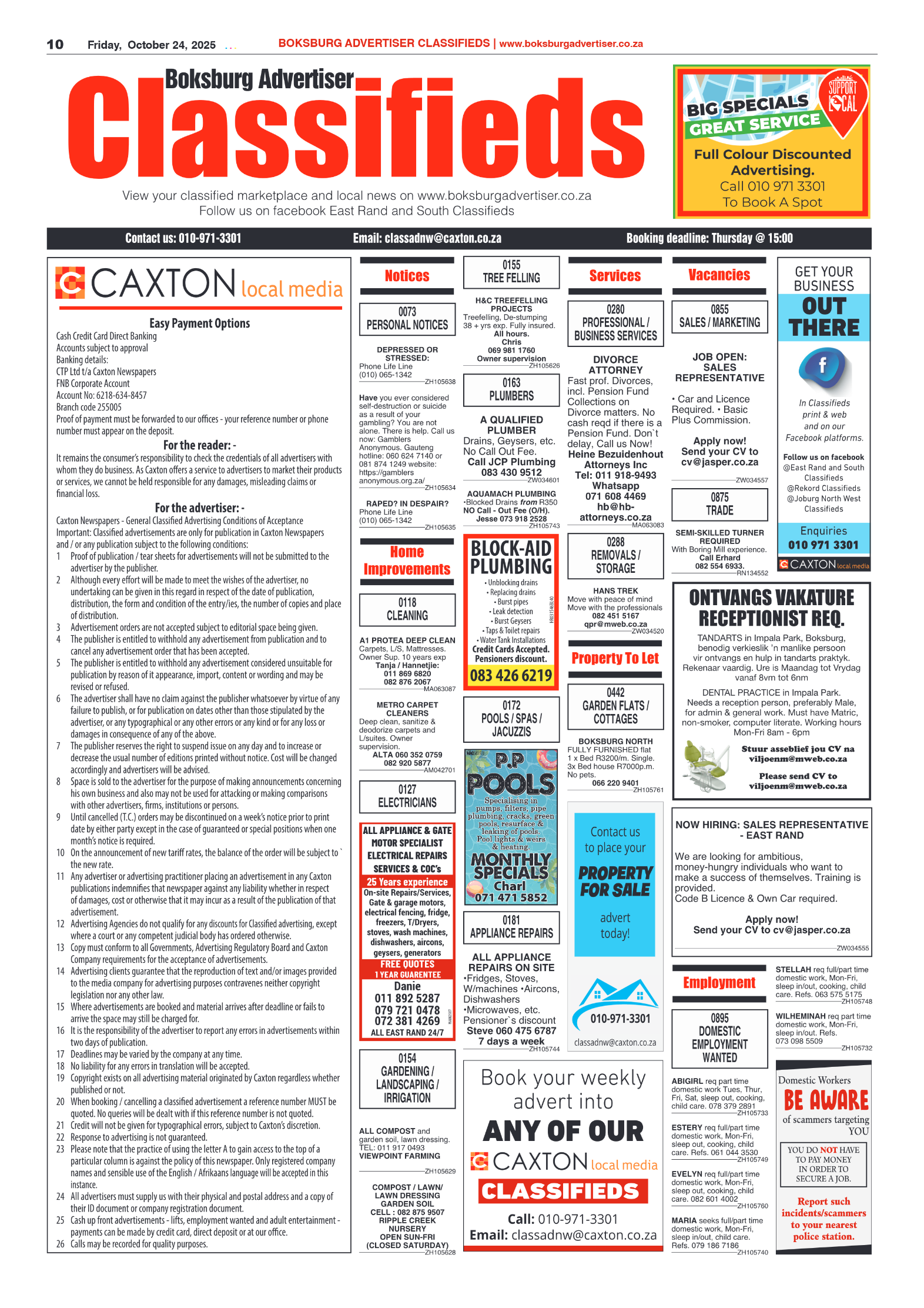 Boksburg Advertiser 24 October 2025 page 10
