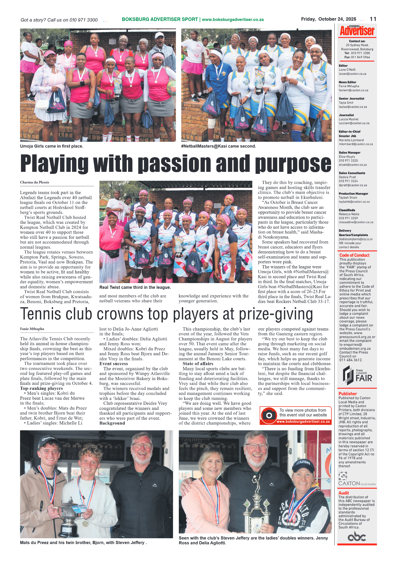 Boksburg Advertiser 24 October 2025 page 11