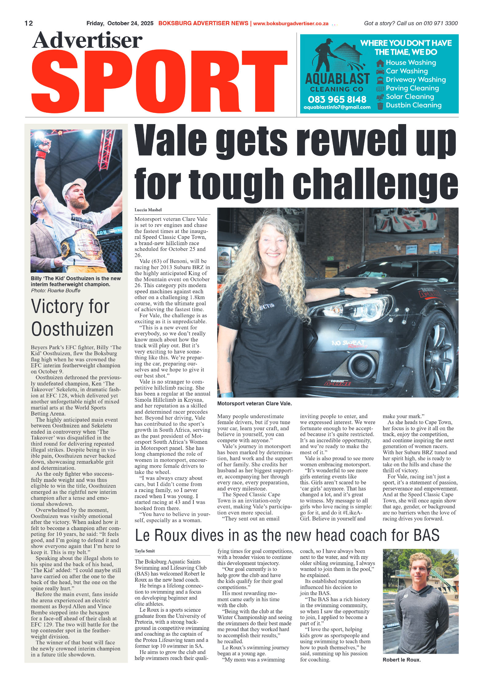 Boksburg Advertiser 24 October 2025 page 12
