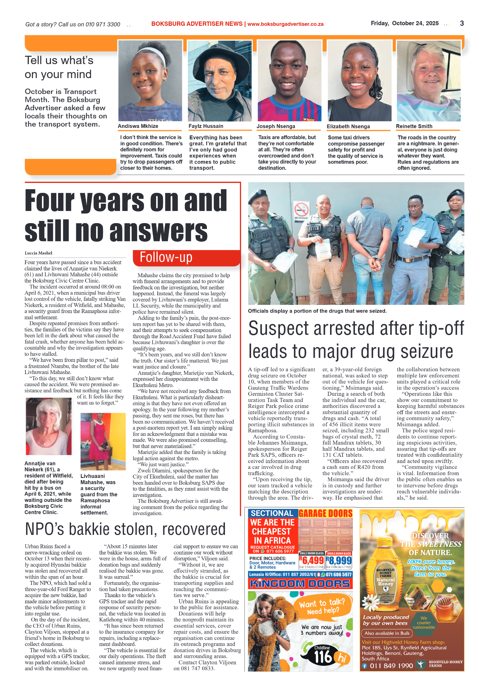 Boksburg Advertiser 24 October 2025 page 3
