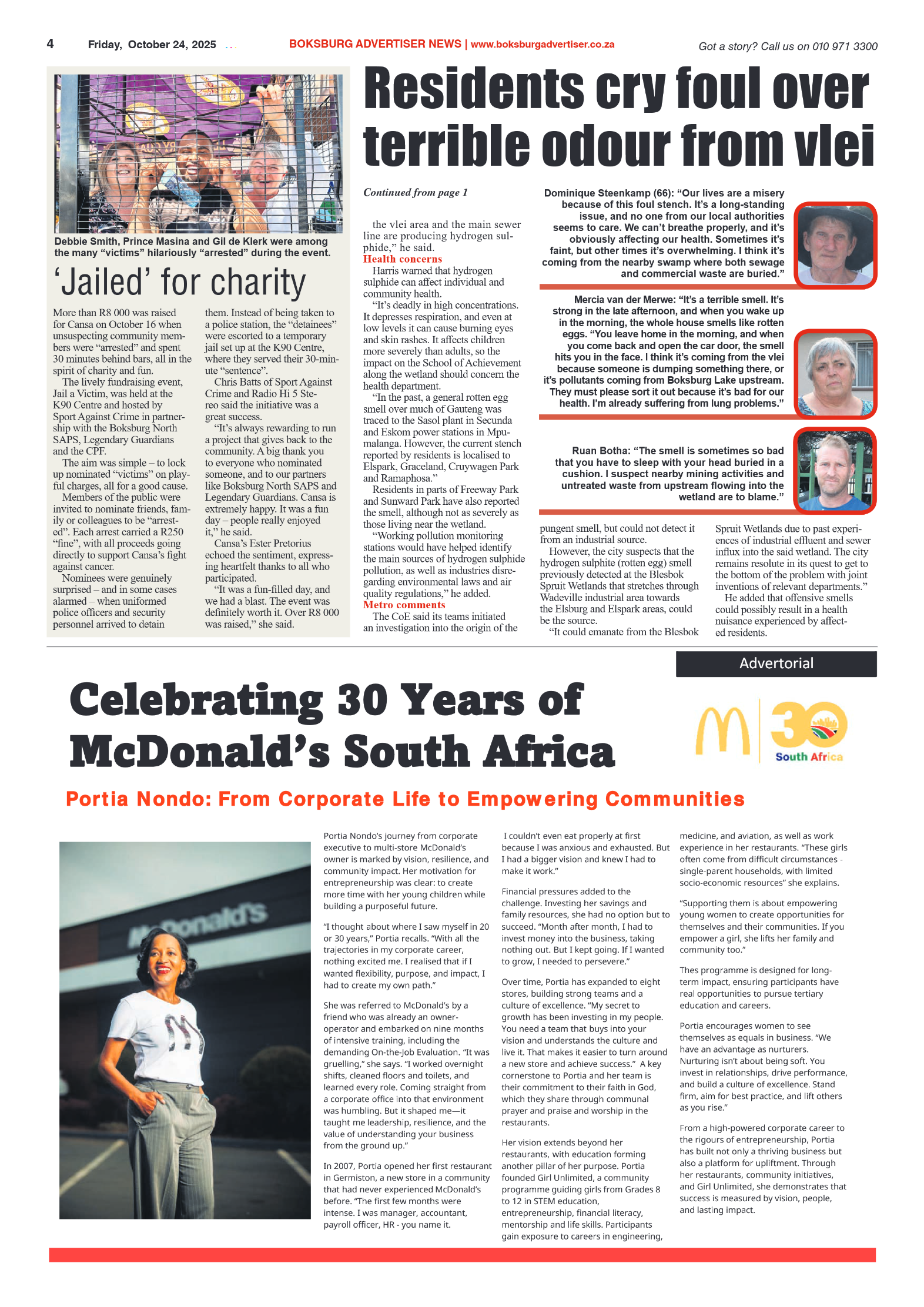 Boksburg Advertiser 24 October 2025 page 4