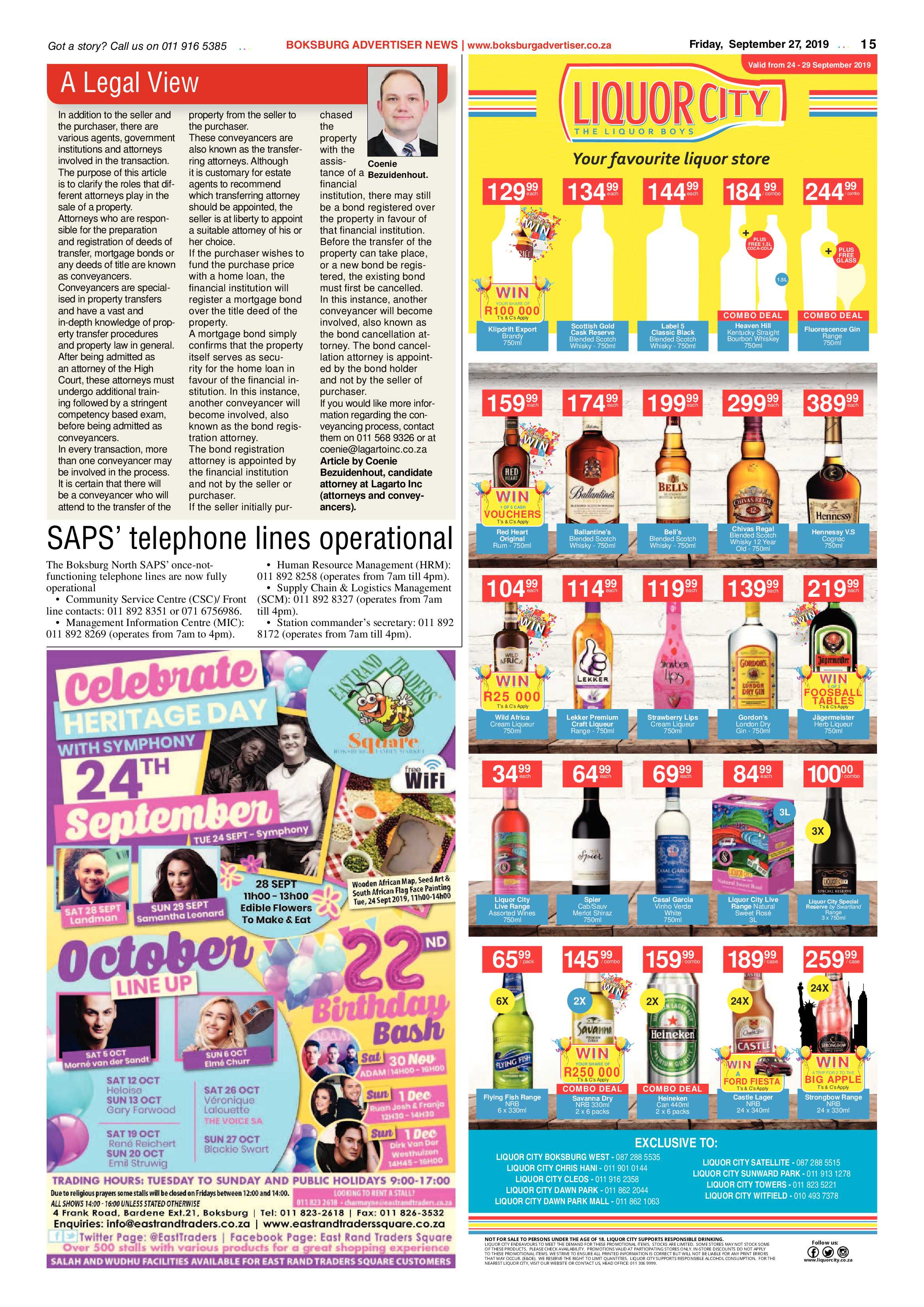 Boksburg Advertiser 24 September 2019 page 15