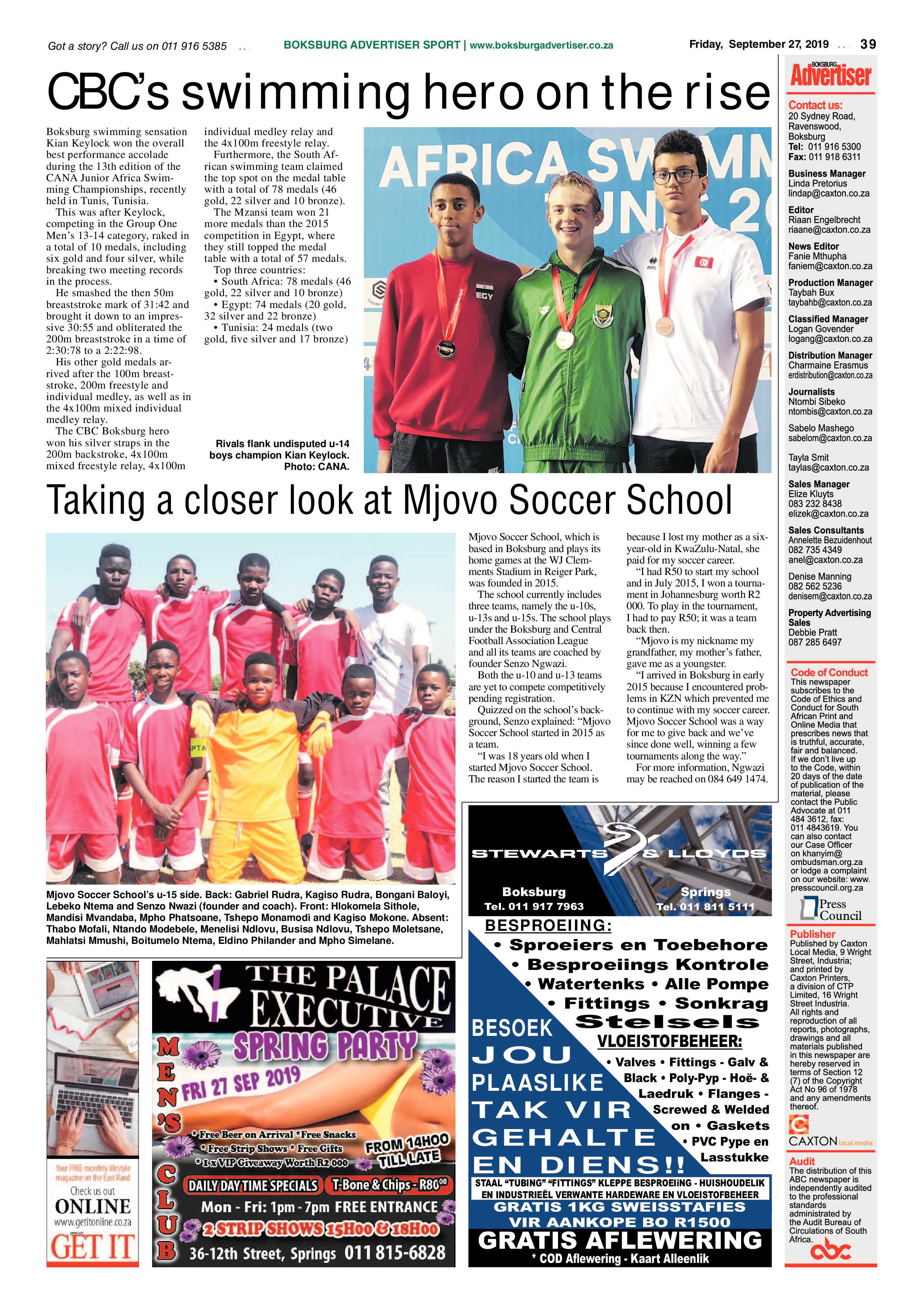 Boksburg Advertiser 24 September 2019 page 39