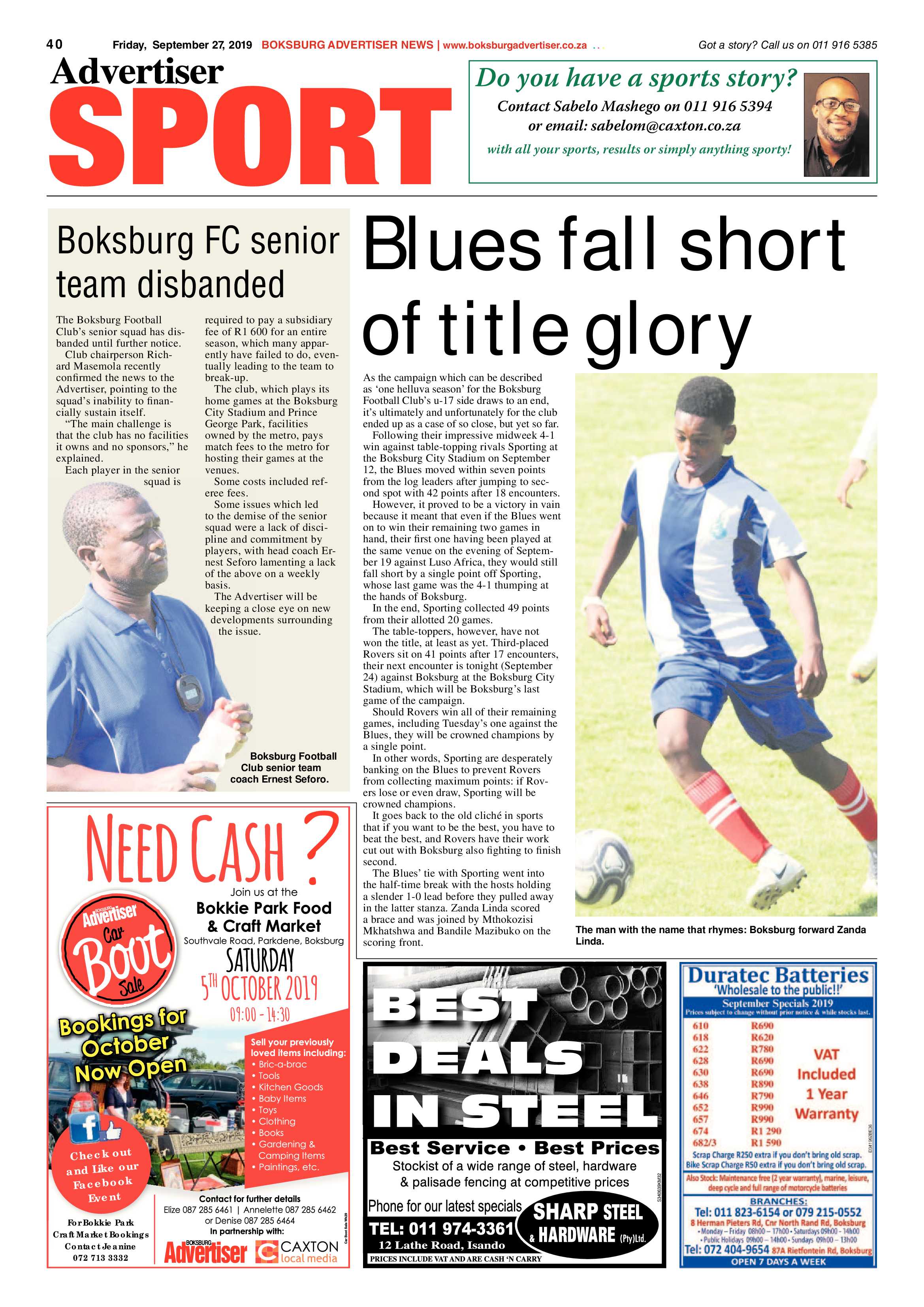 Boksburg Advertiser 24 September 2019 page 40