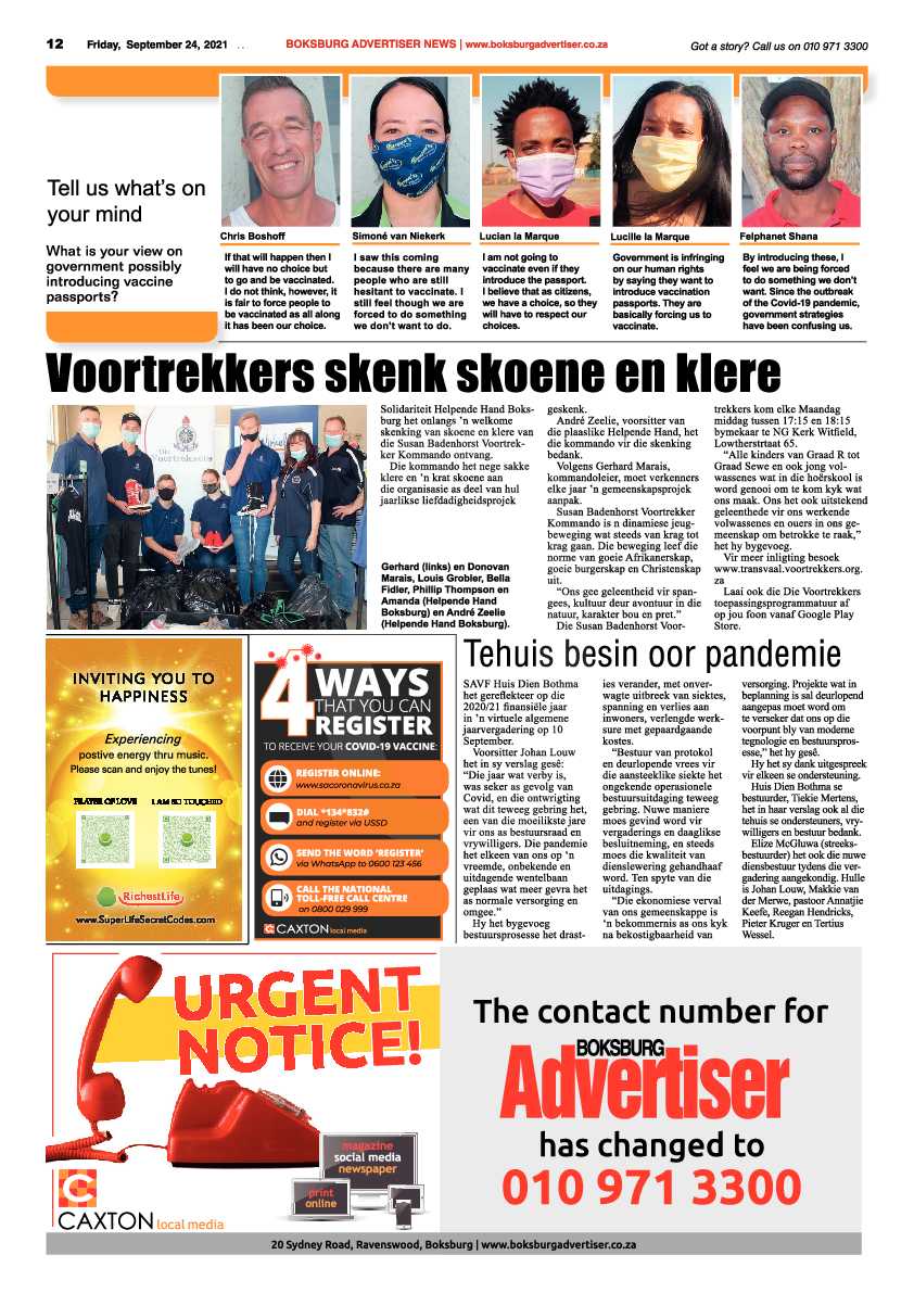 Boksburg Advertiser 24 September 2021 page 12