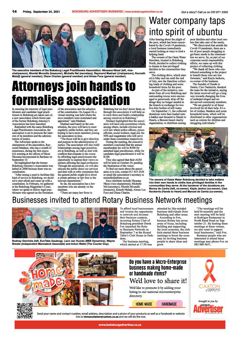 Boksburg Advertiser 24 September 2021 page 14