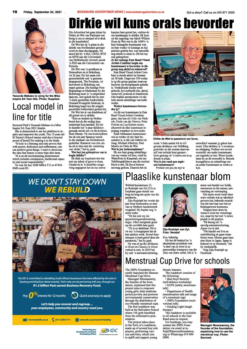 Boksburg Advertiser 24 September 2021 page 18