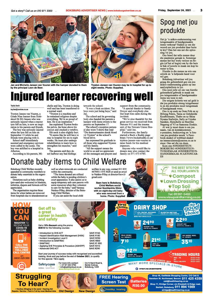 Boksburg Advertiser 24 September 2021 page 3