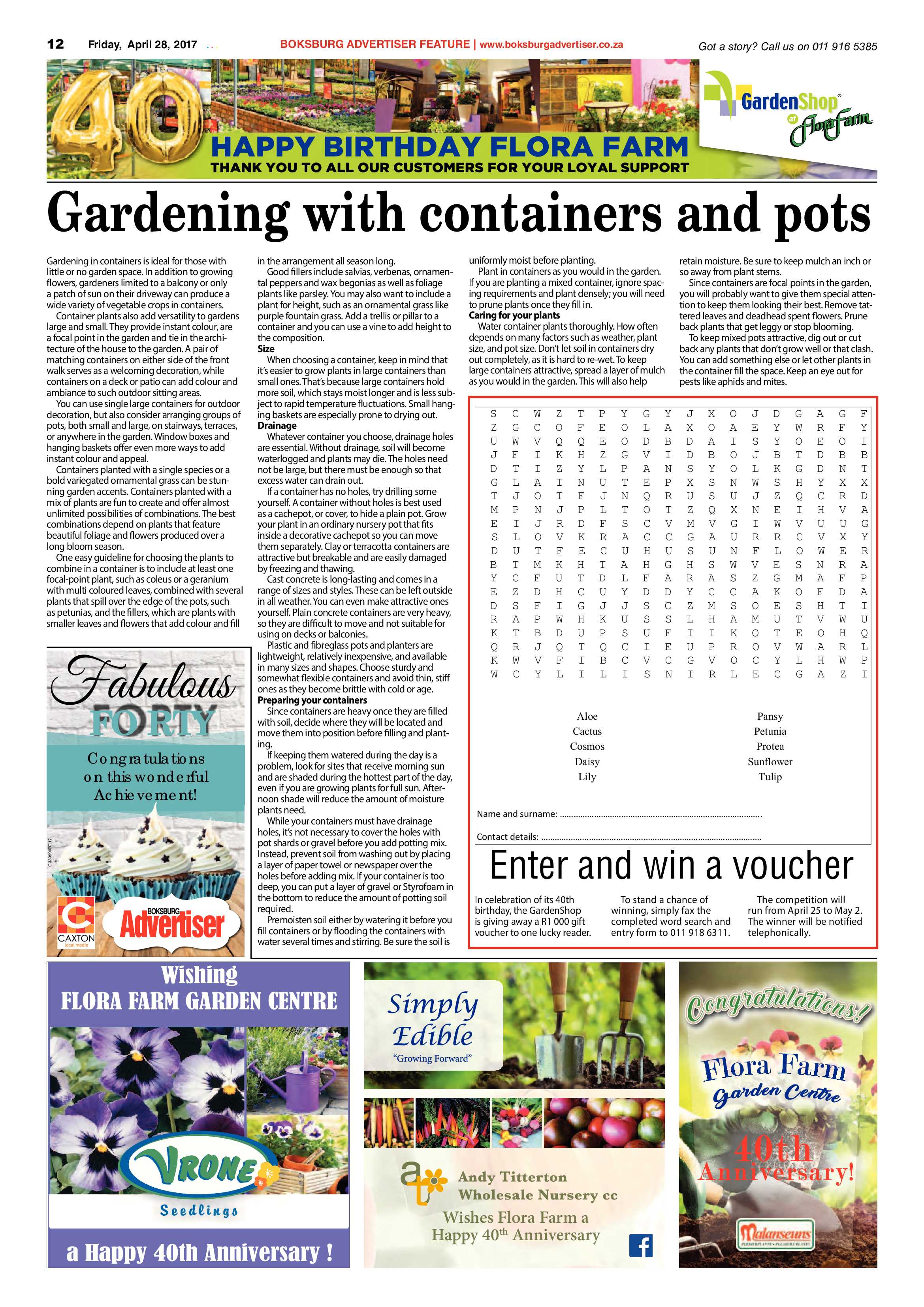 Boksburg Advertiser 25 April 2017 page 12