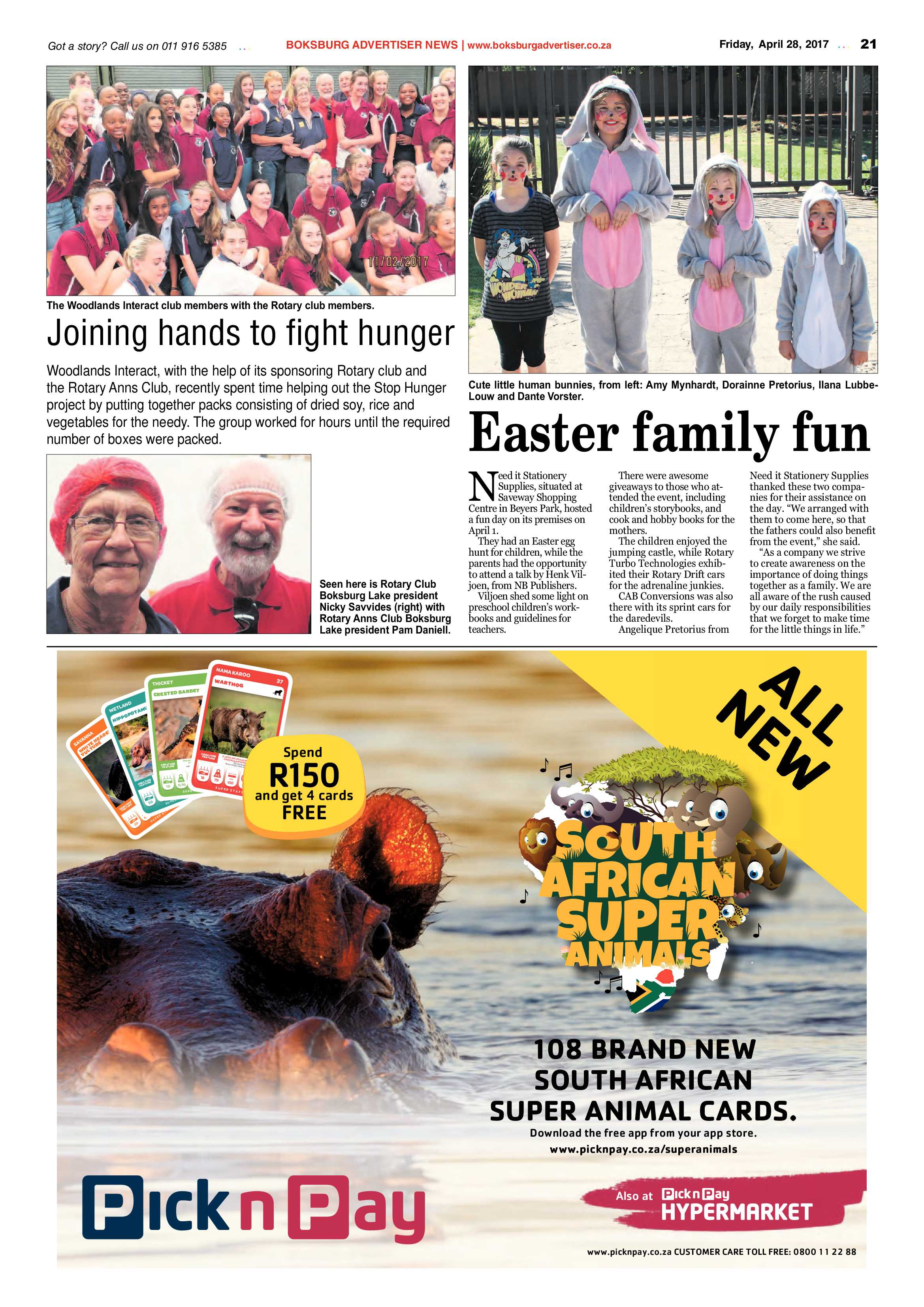 Boksburg Advertiser 25 April 2017 page 21