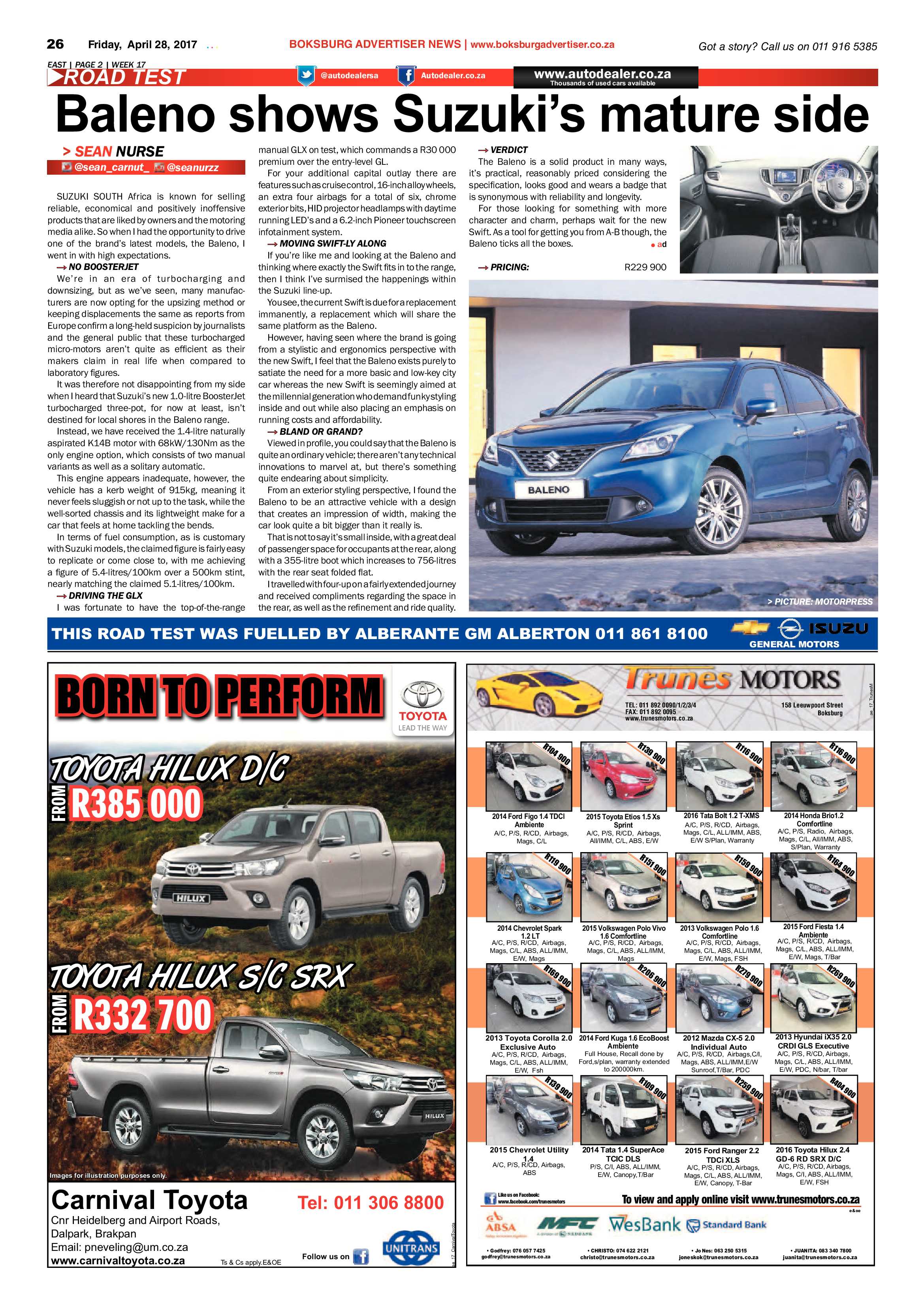 Boksburg Advertiser 25 April 2017 page 26