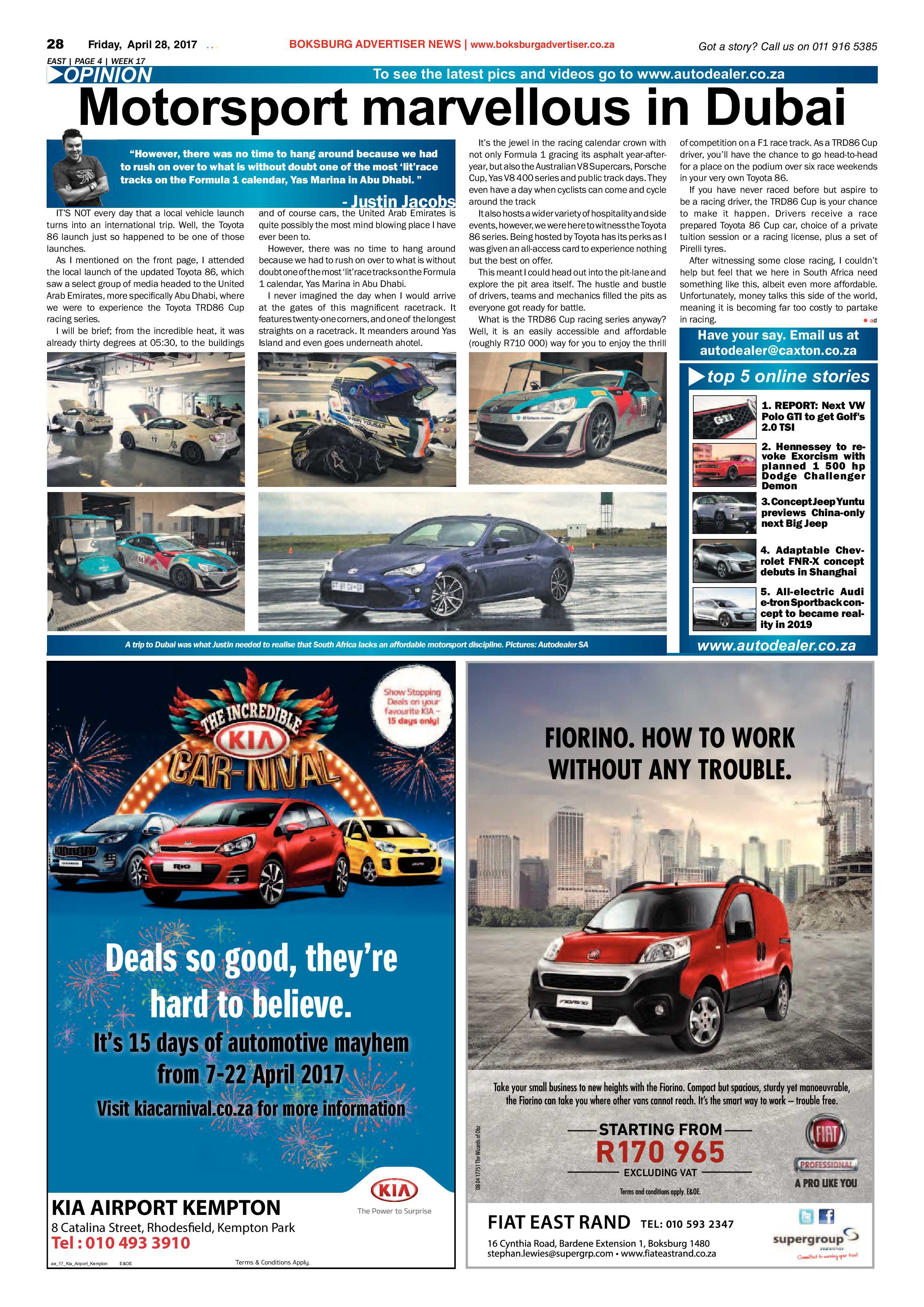 Boksburg Advertiser 25 April 2017 page 28