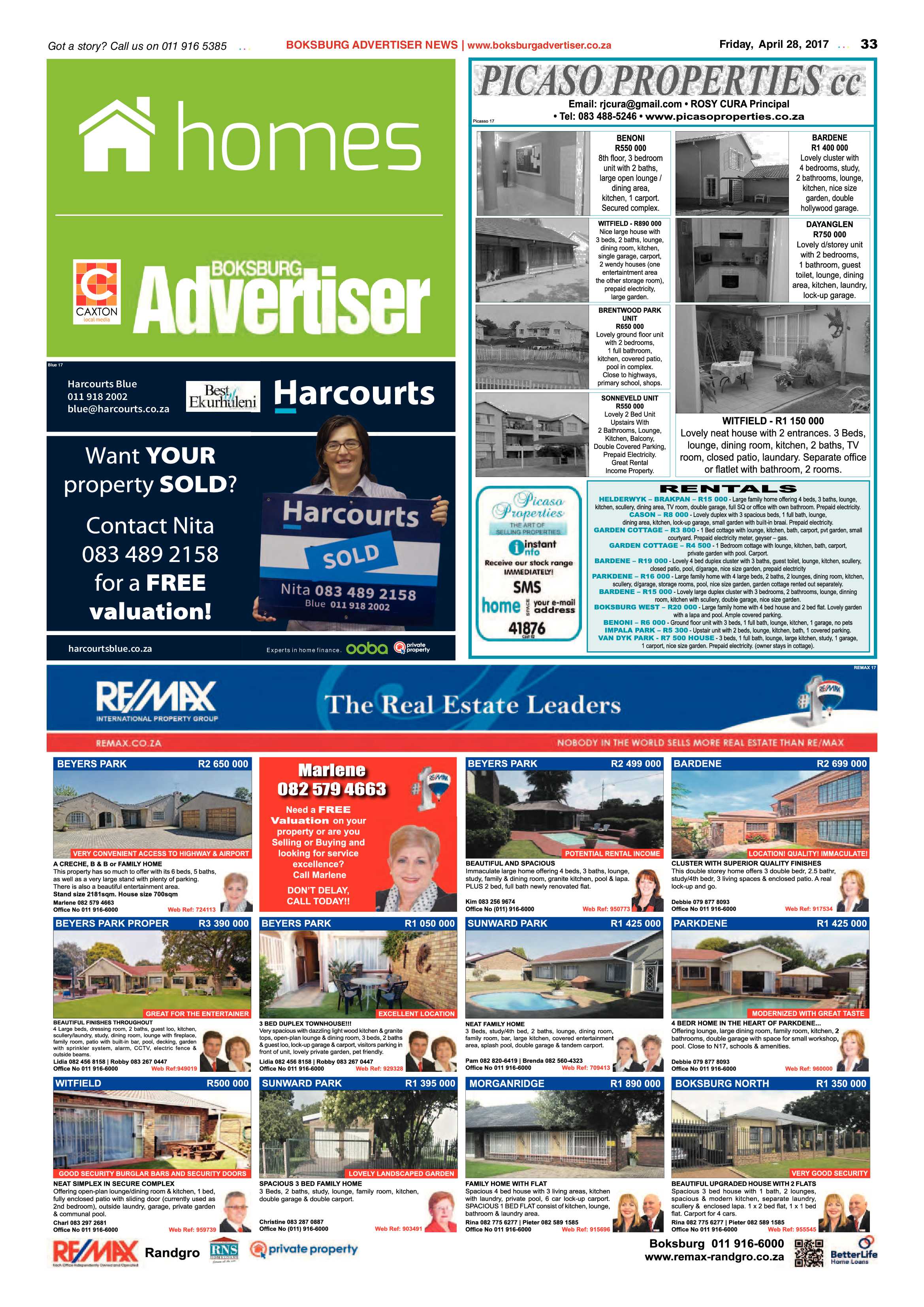 Boksburg Advertiser 25 April 2017 page 33