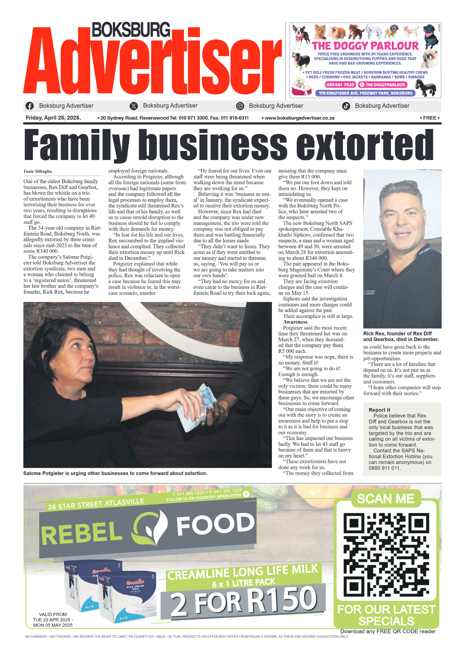 Boksburg Advertiser 25 April 2025 page 1