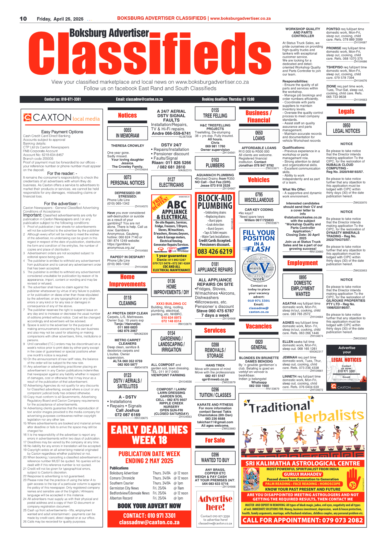 Boksburg Advertiser 25 April 2025 page 10