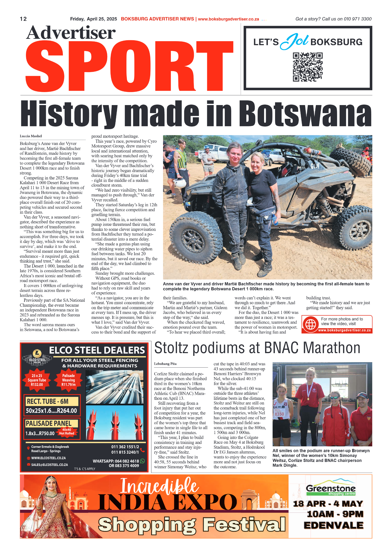 Boksburg Advertiser 25 April 2025 page 12