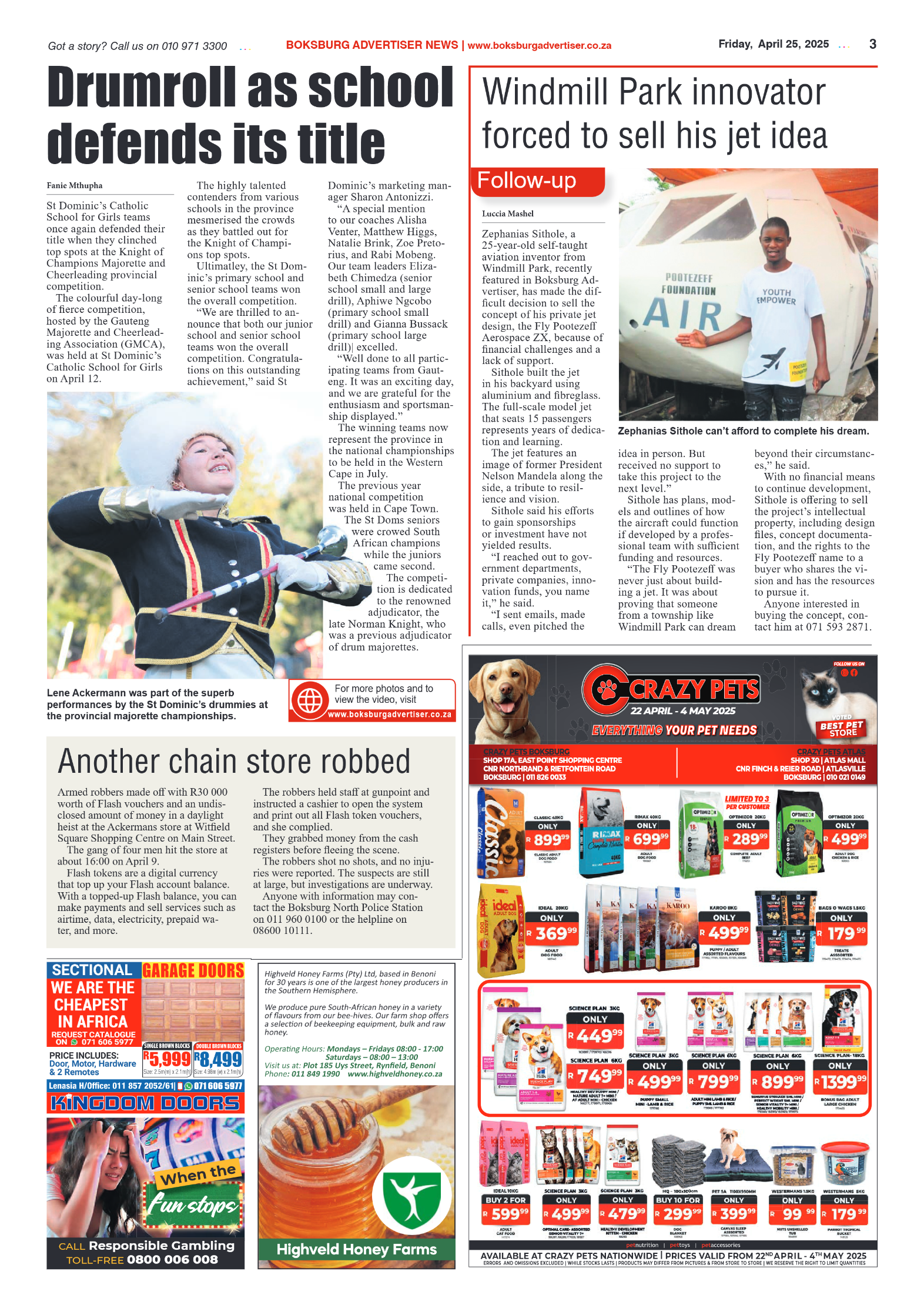 Boksburg Advertiser 25 April 2025 page 3