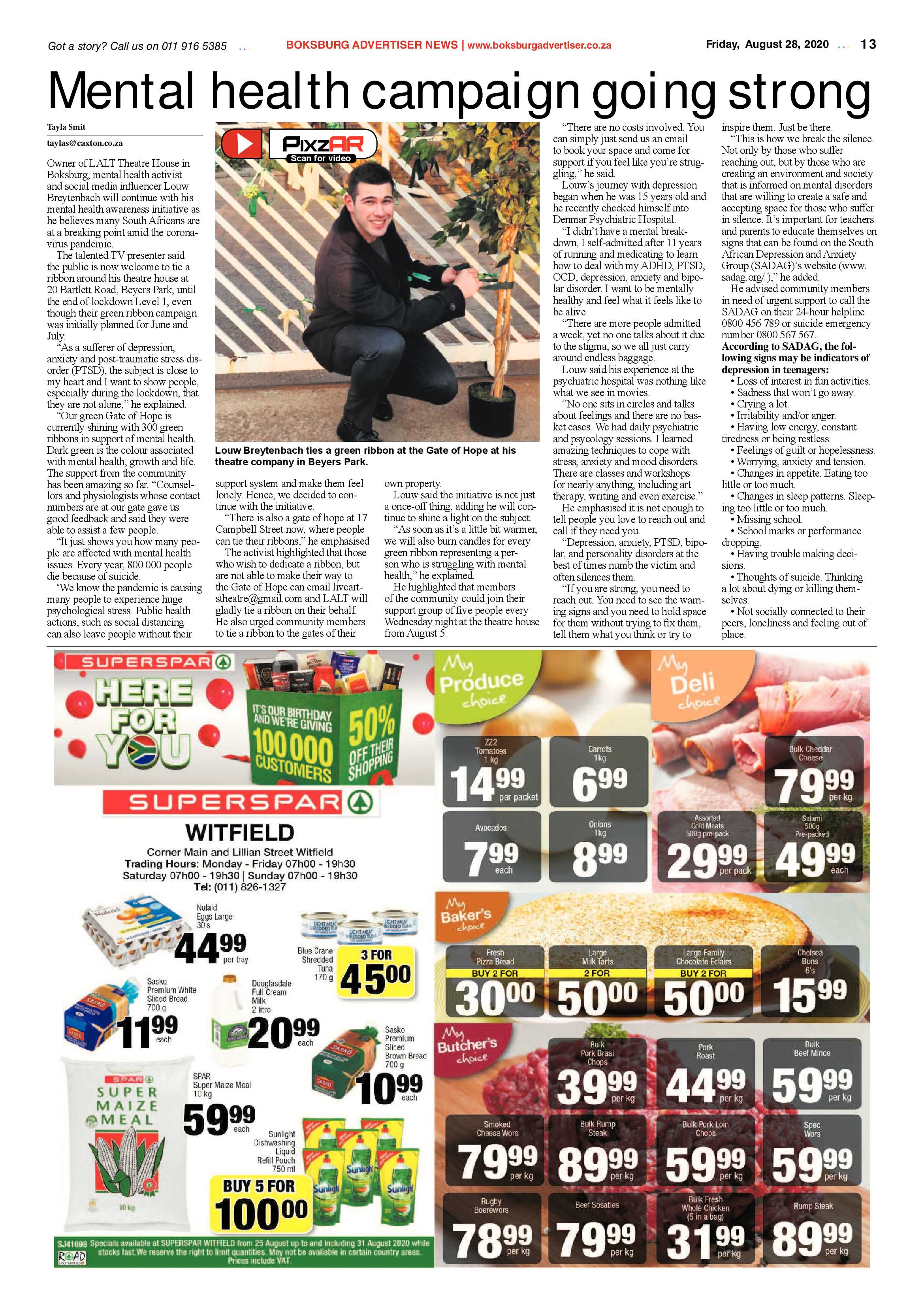 Boksburg Advertiser 25 August 2020 page 13