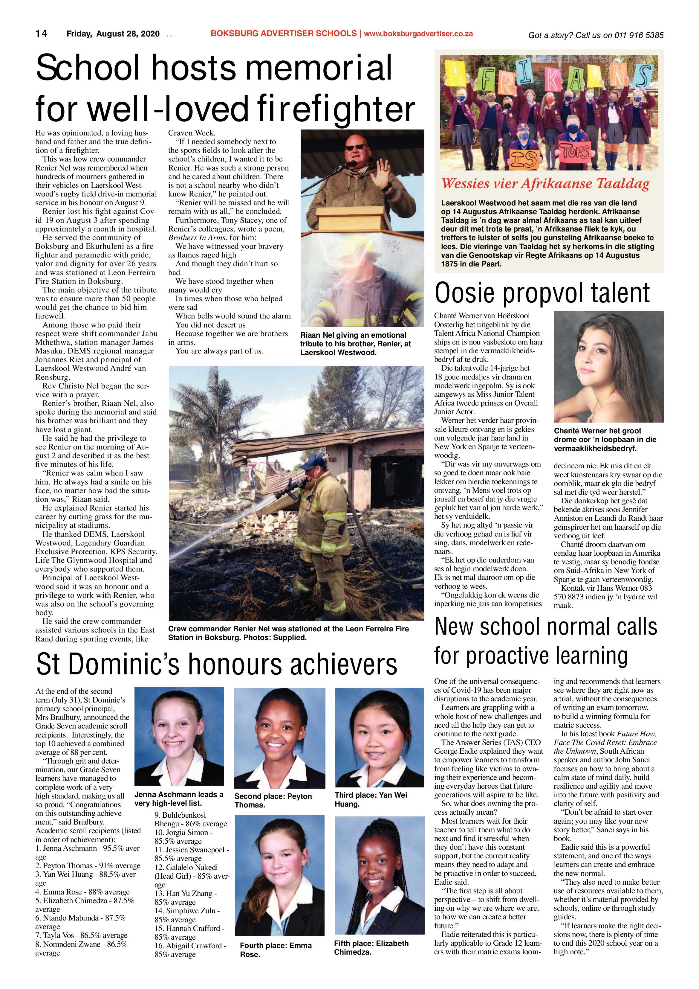 Boksburg Advertiser 25 August 2020 page 14