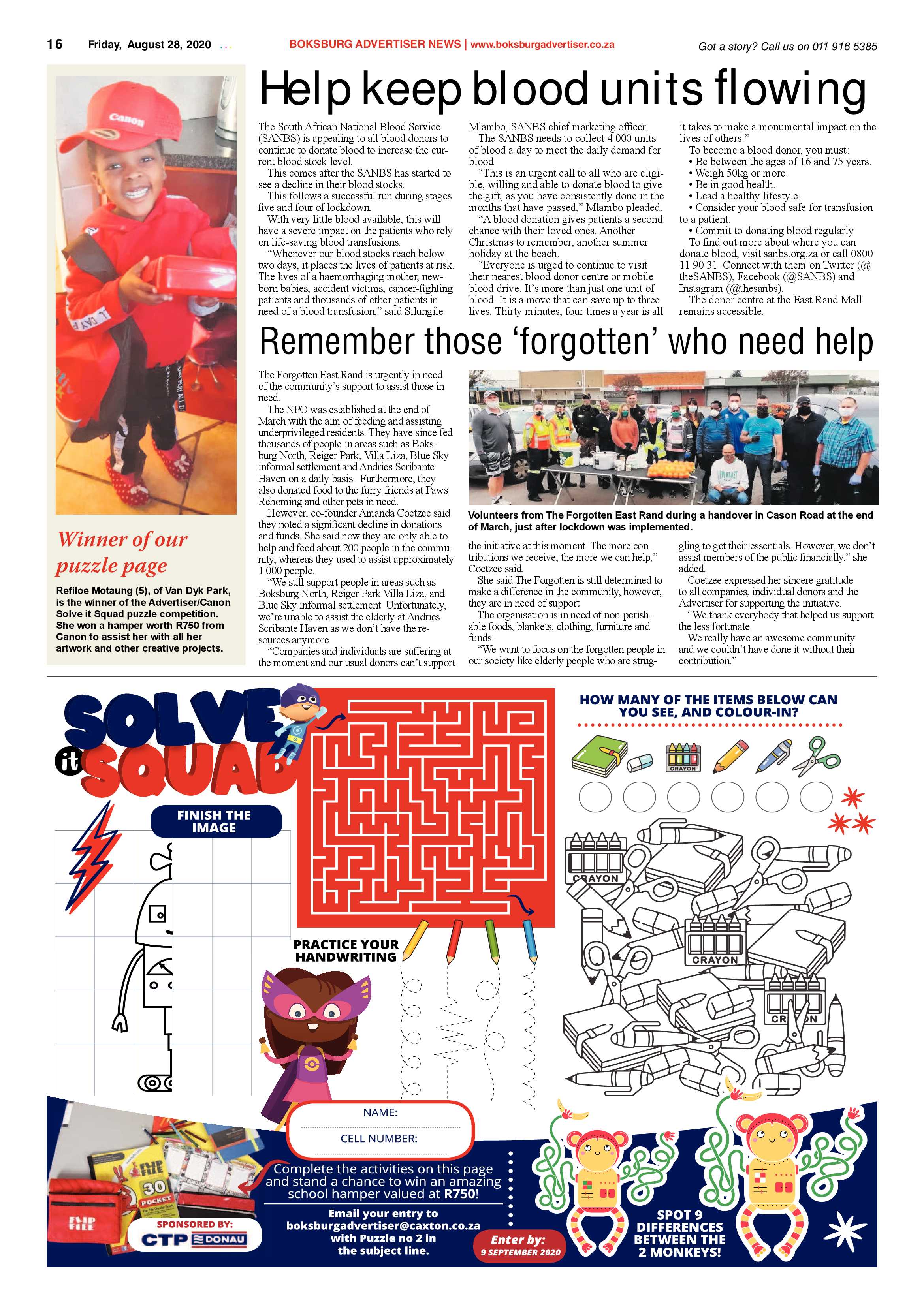 Boksburg Advertiser 25 August 2020 page 16