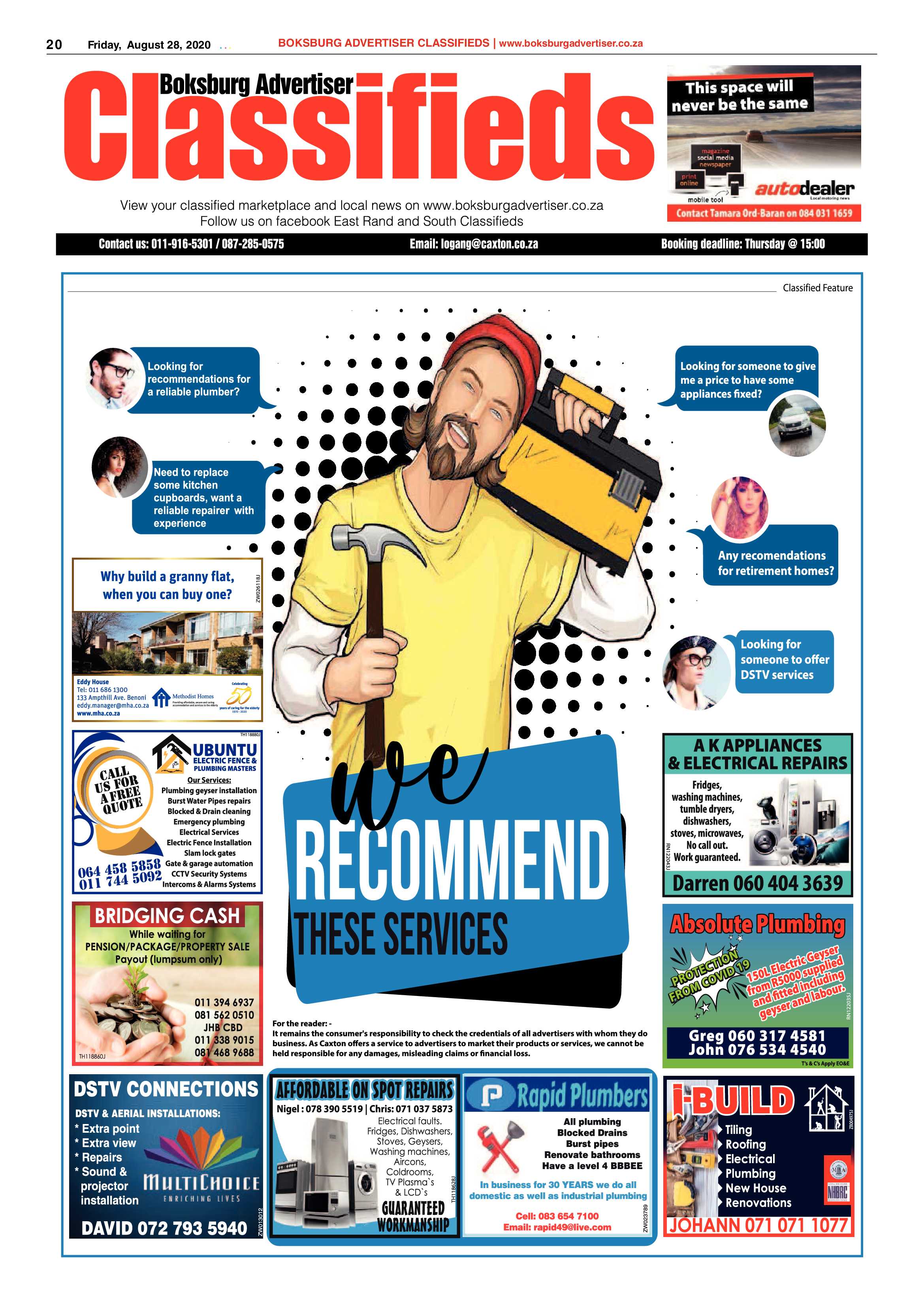 Boksburg Advertiser 25 August 2020 page 20