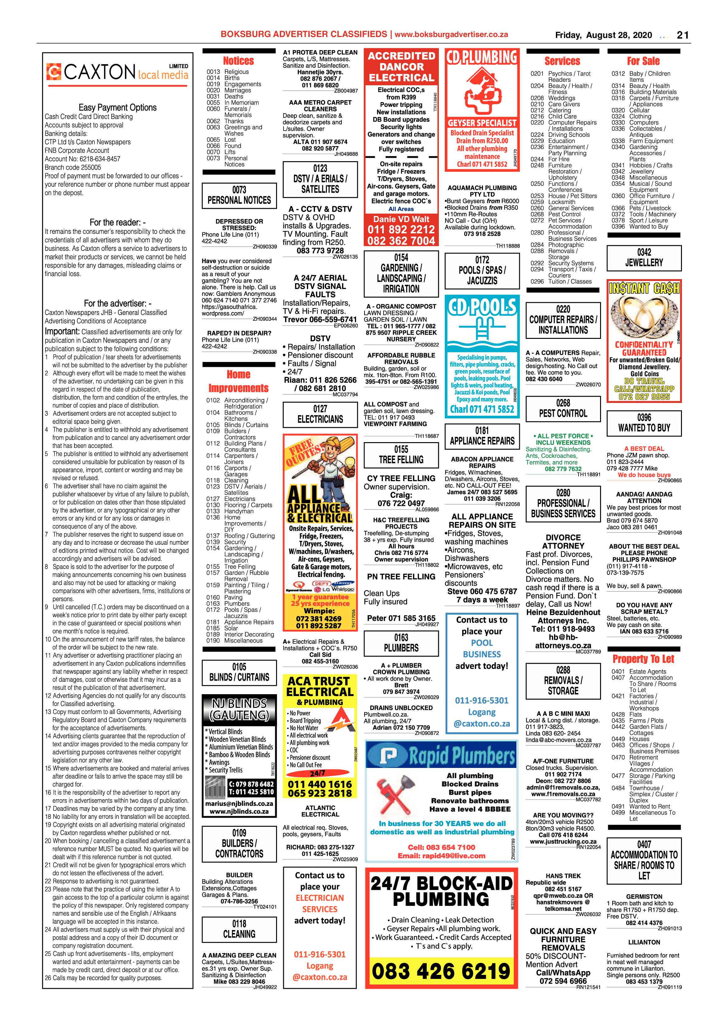 Boksburg Advertiser 25 August 2020 page 21