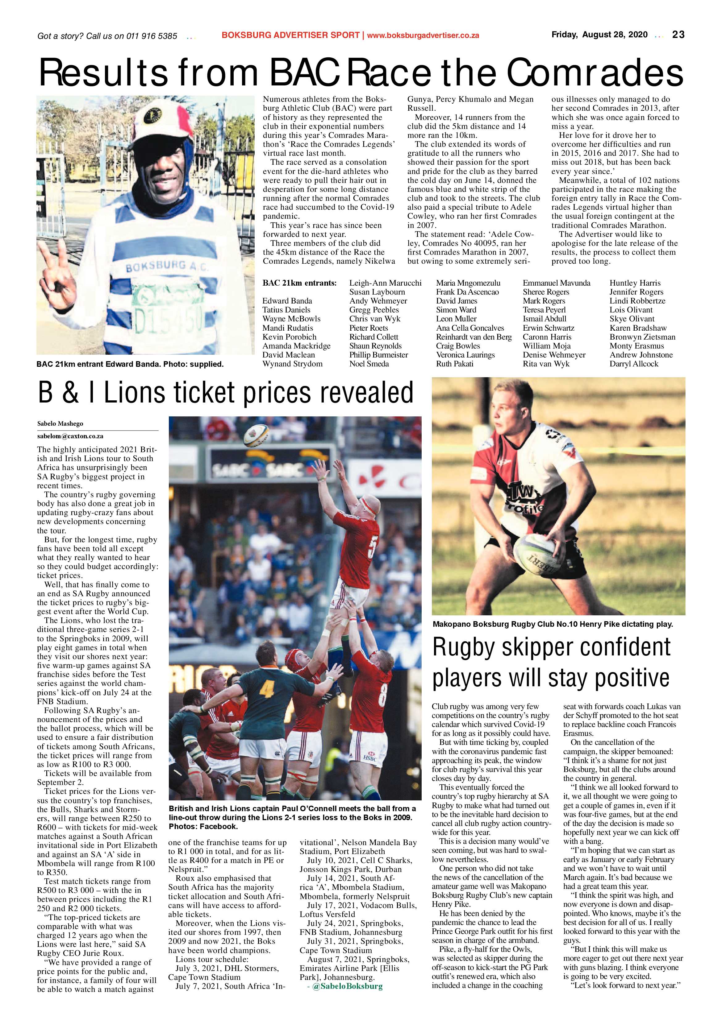 Boksburg Advertiser 25 August 2020 page 23