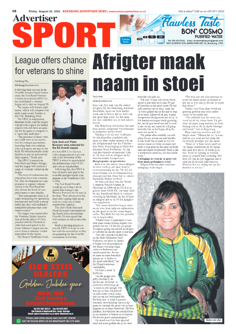 Boksburg Advertiser 25 August 2023 page 16