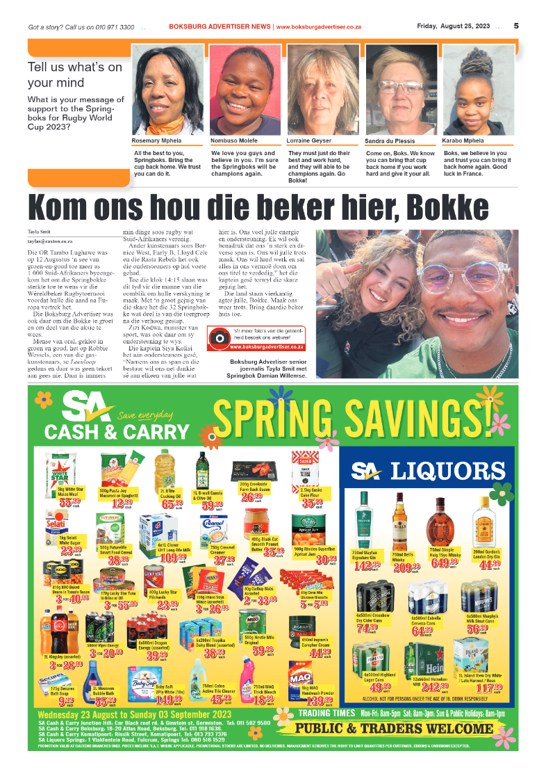 Boksburg Advertiser 25 August 2023 page 5
