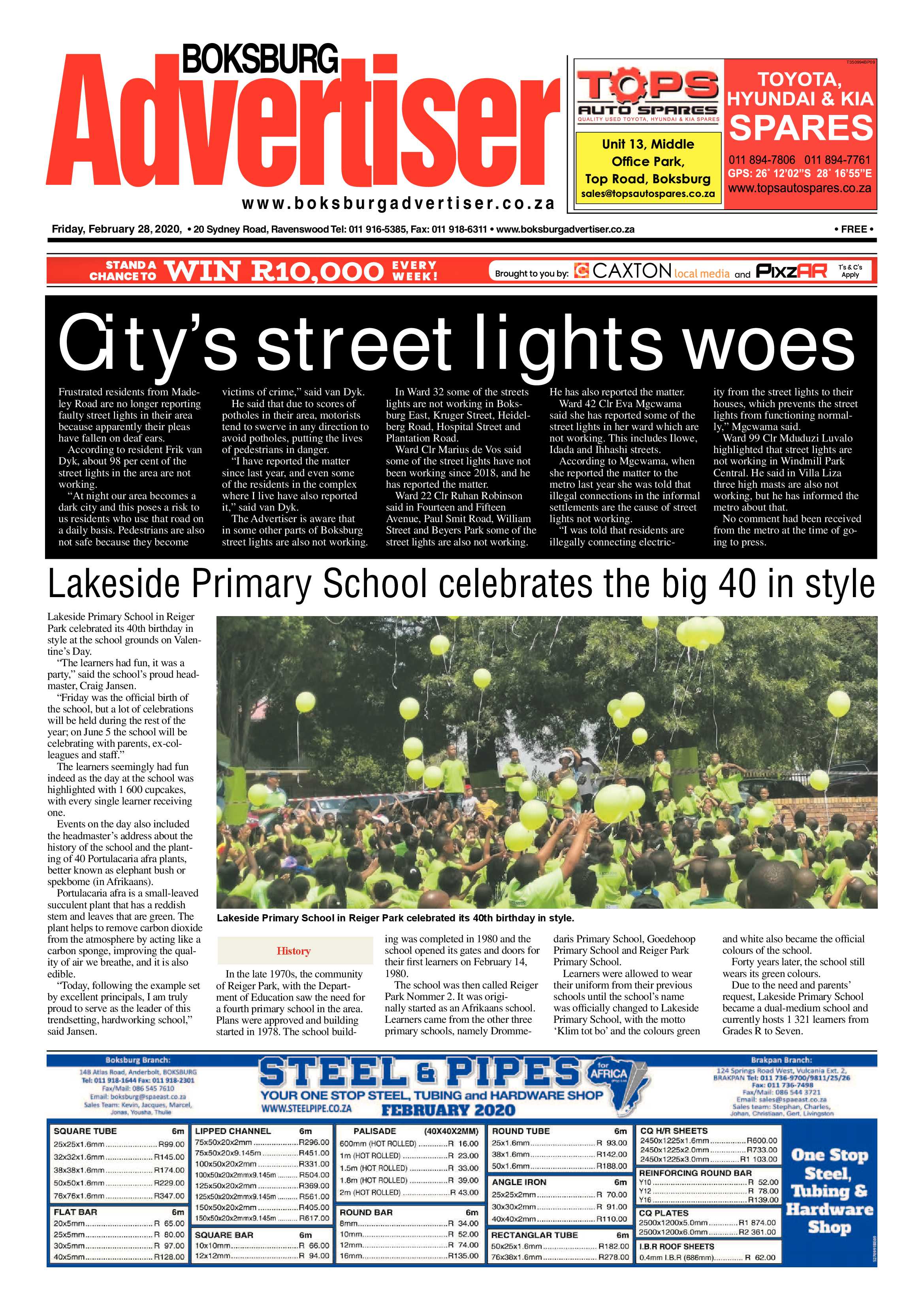 Boksburg Advertiser 25 February 2020 page 1