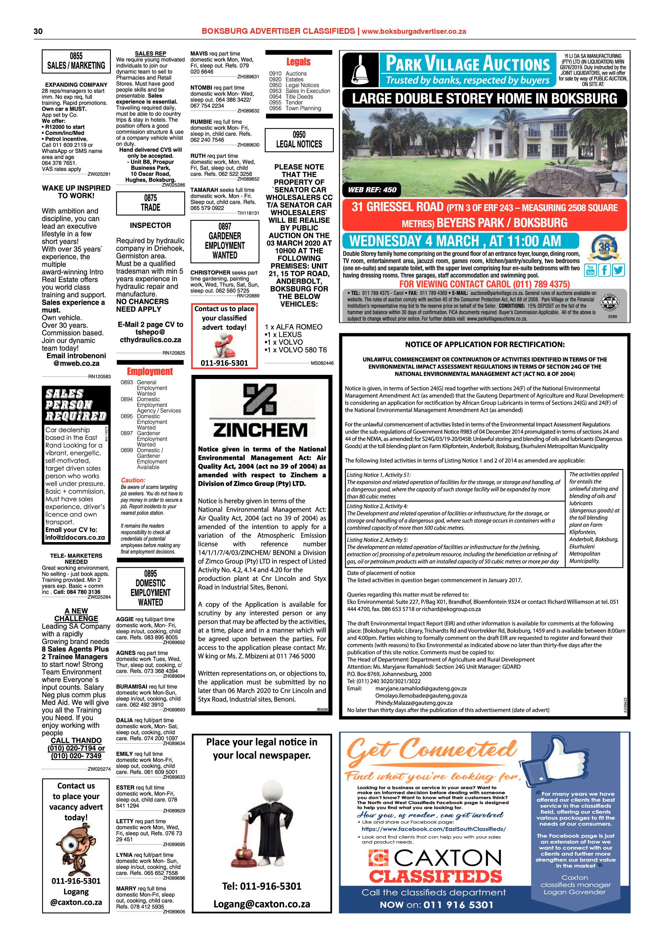 Boksburg Advertiser 25 February 2020 page 30