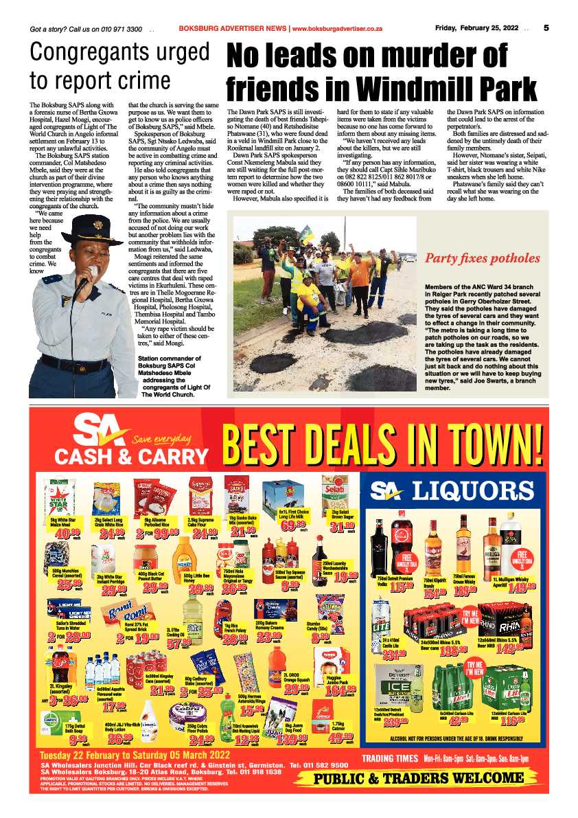 Boksburg Advertiser 25 February 2022 page 5