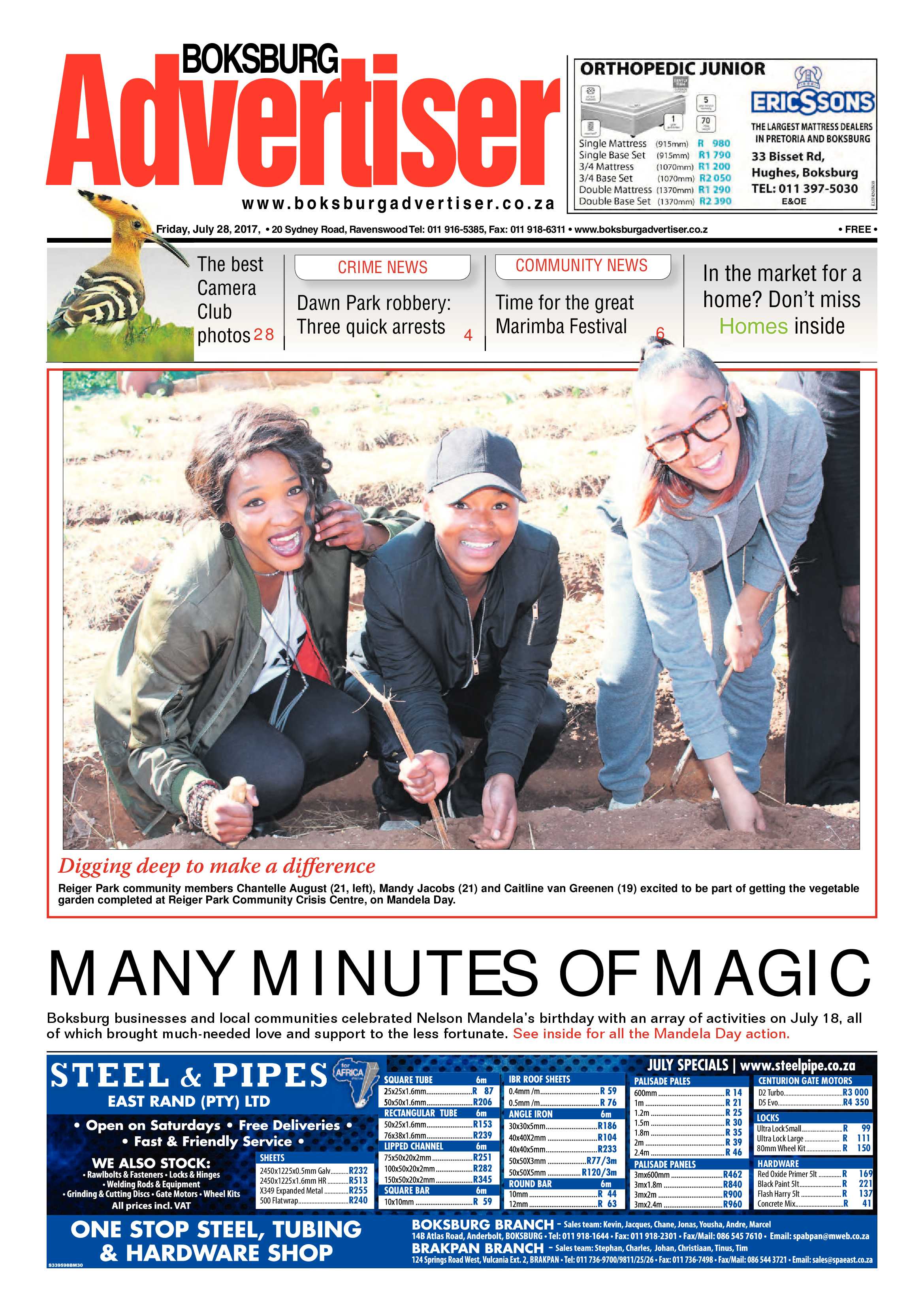 Boksburg Advertiser 25 July 2017 page 1