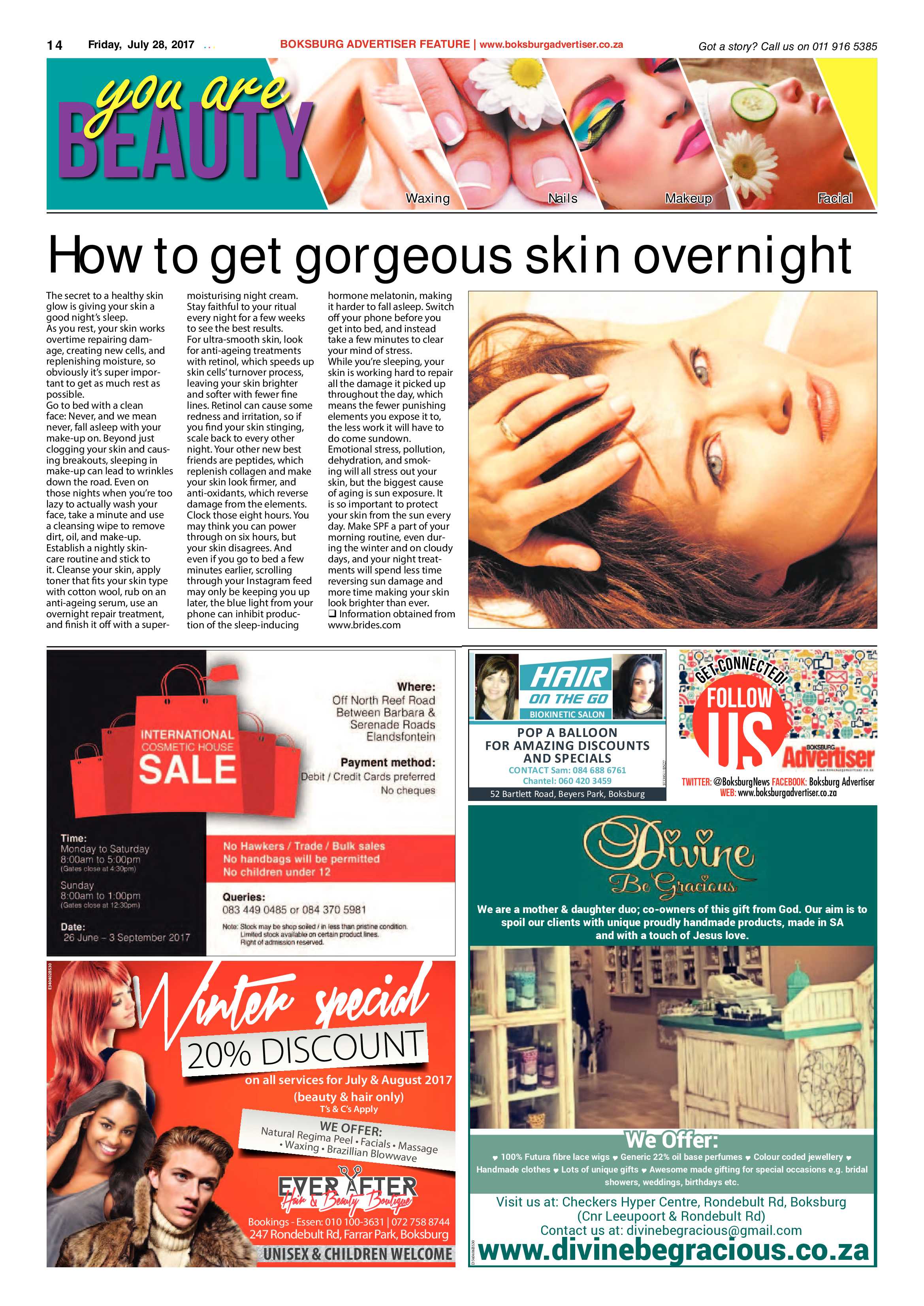 Boksburg Advertiser 25 July 2017 page 14