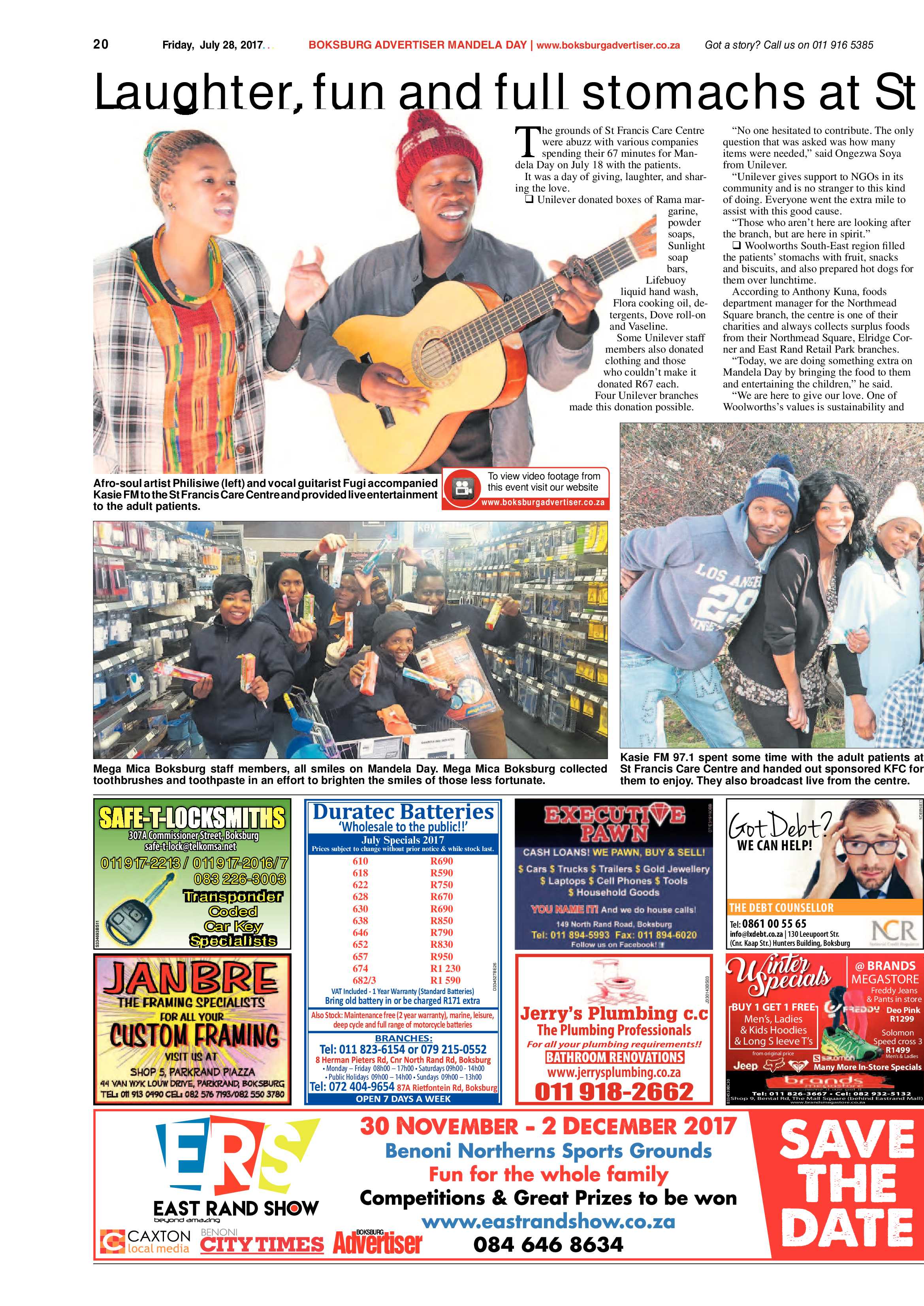 Boksburg Advertiser 25 July 2017 page 20