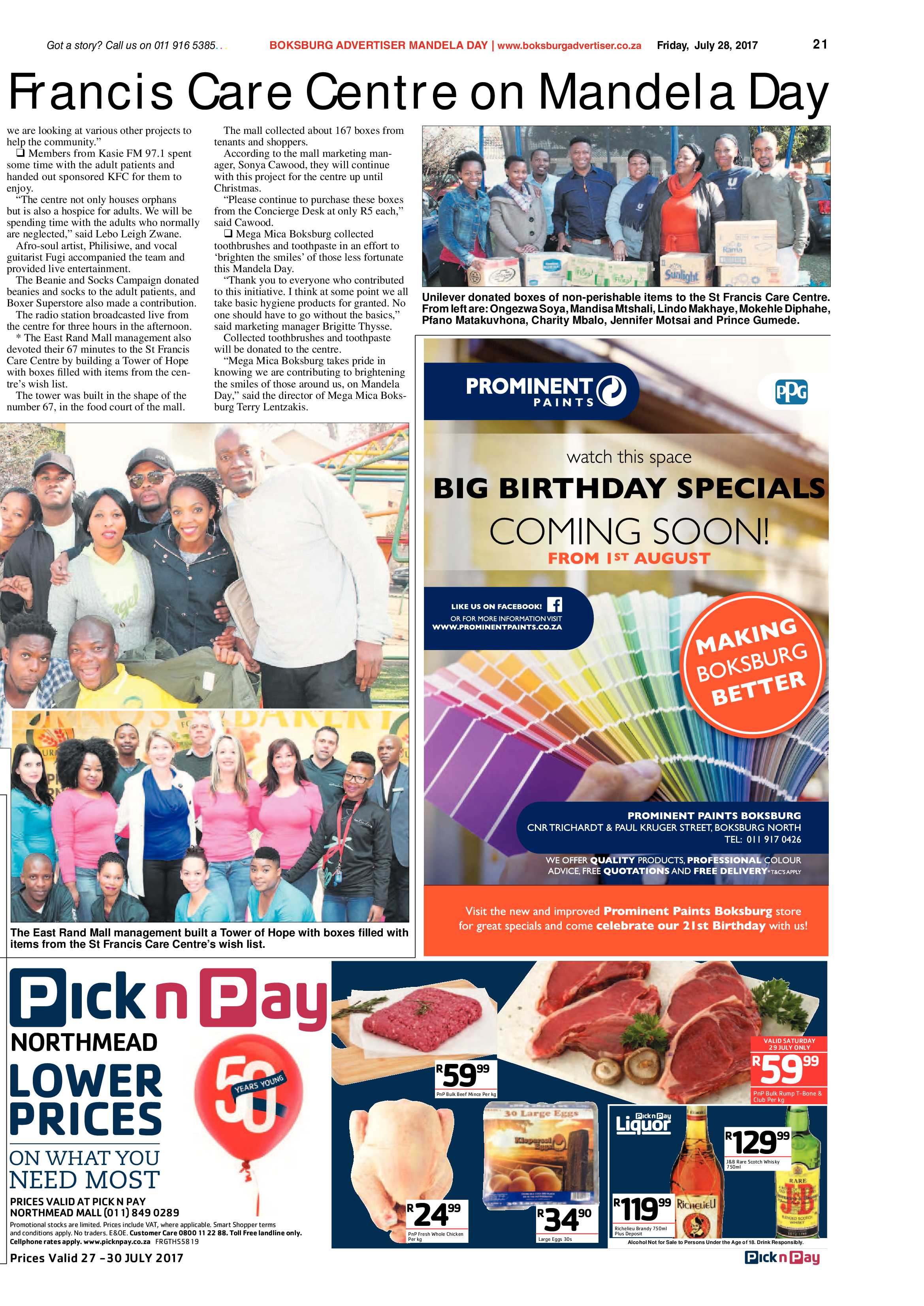 Boksburg Advertiser 25 July 2017 page 21