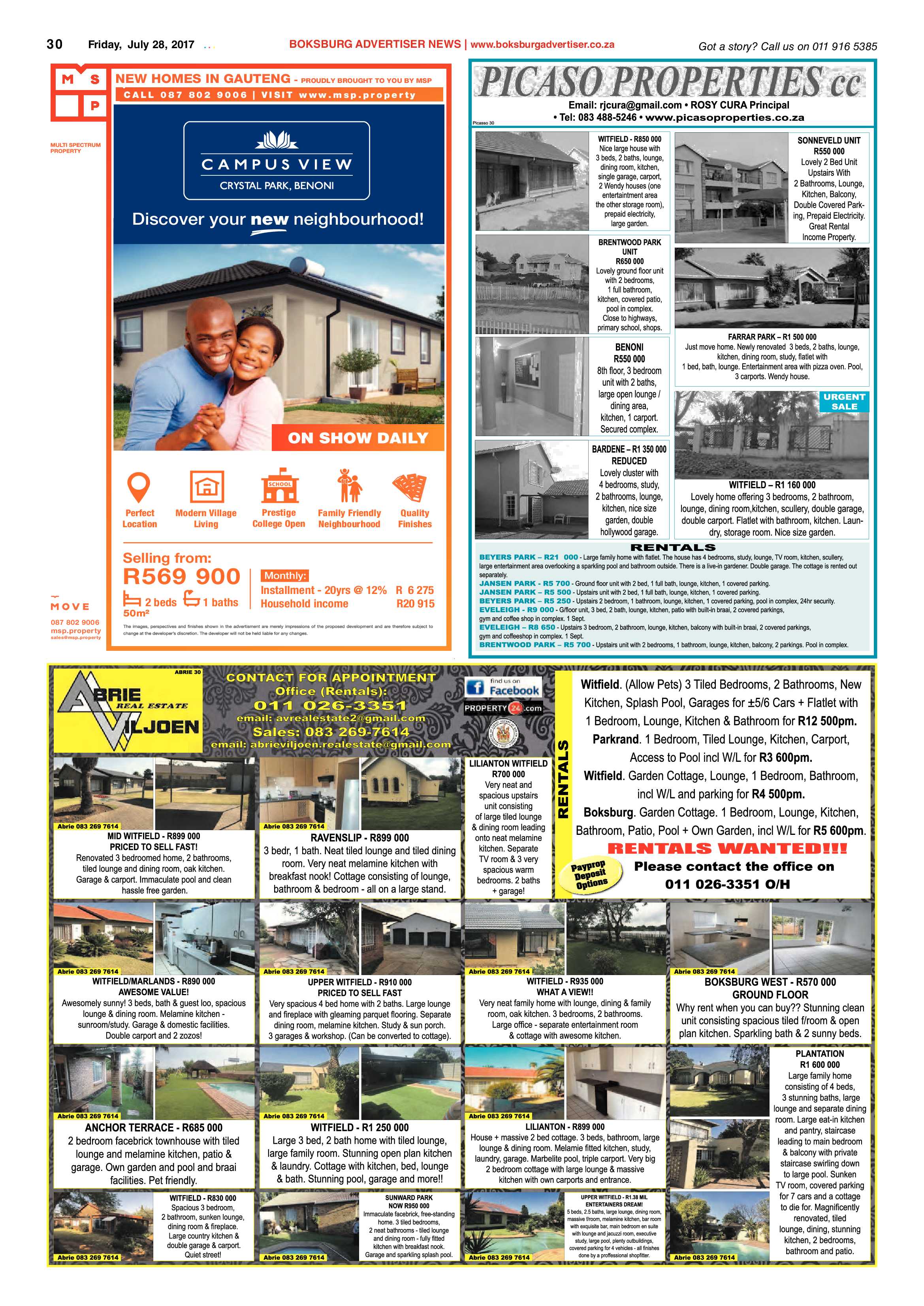 Boksburg Advertiser 25 July 2017 page 30
