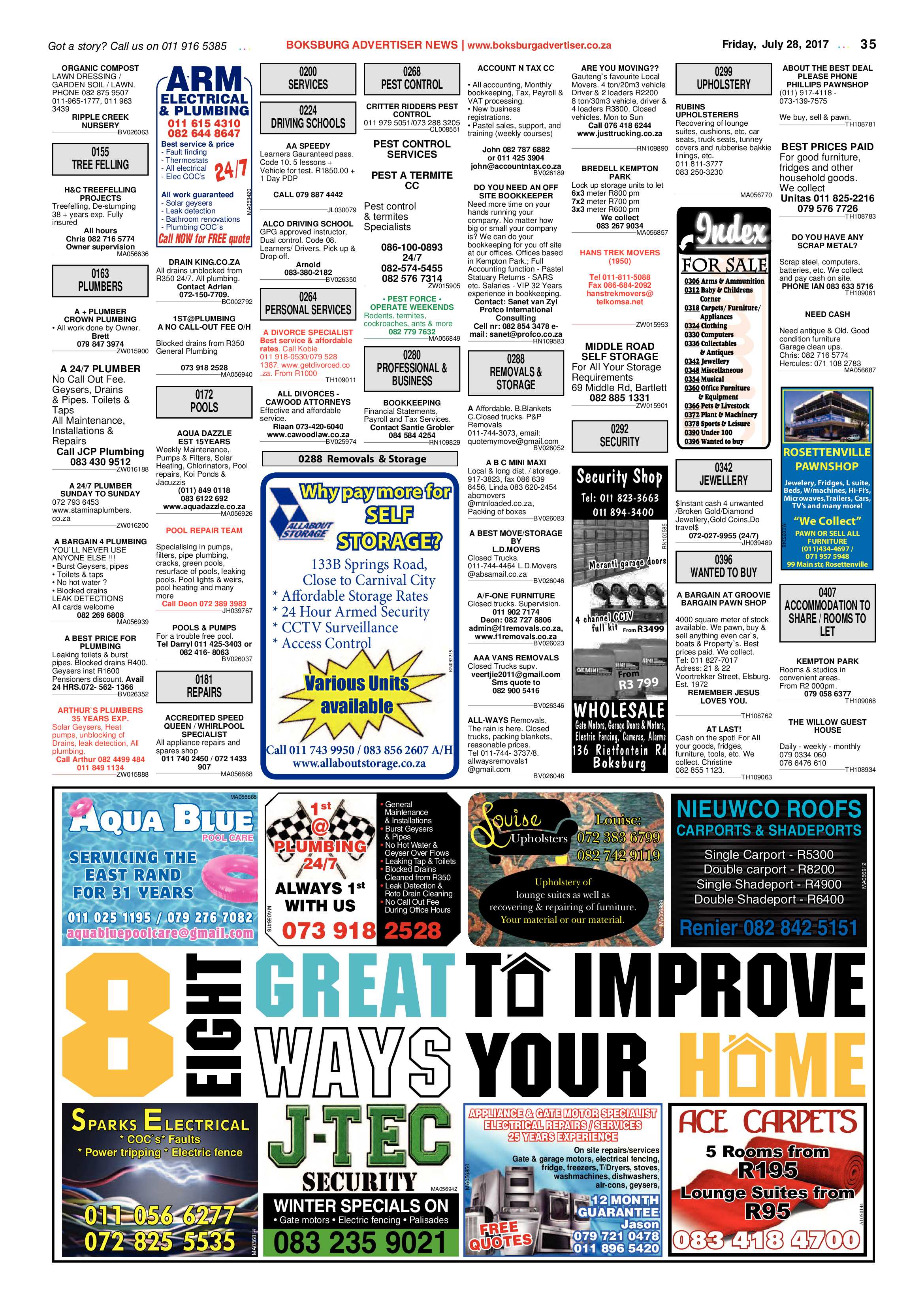Boksburg Advertiser 25 July 2017 page 35