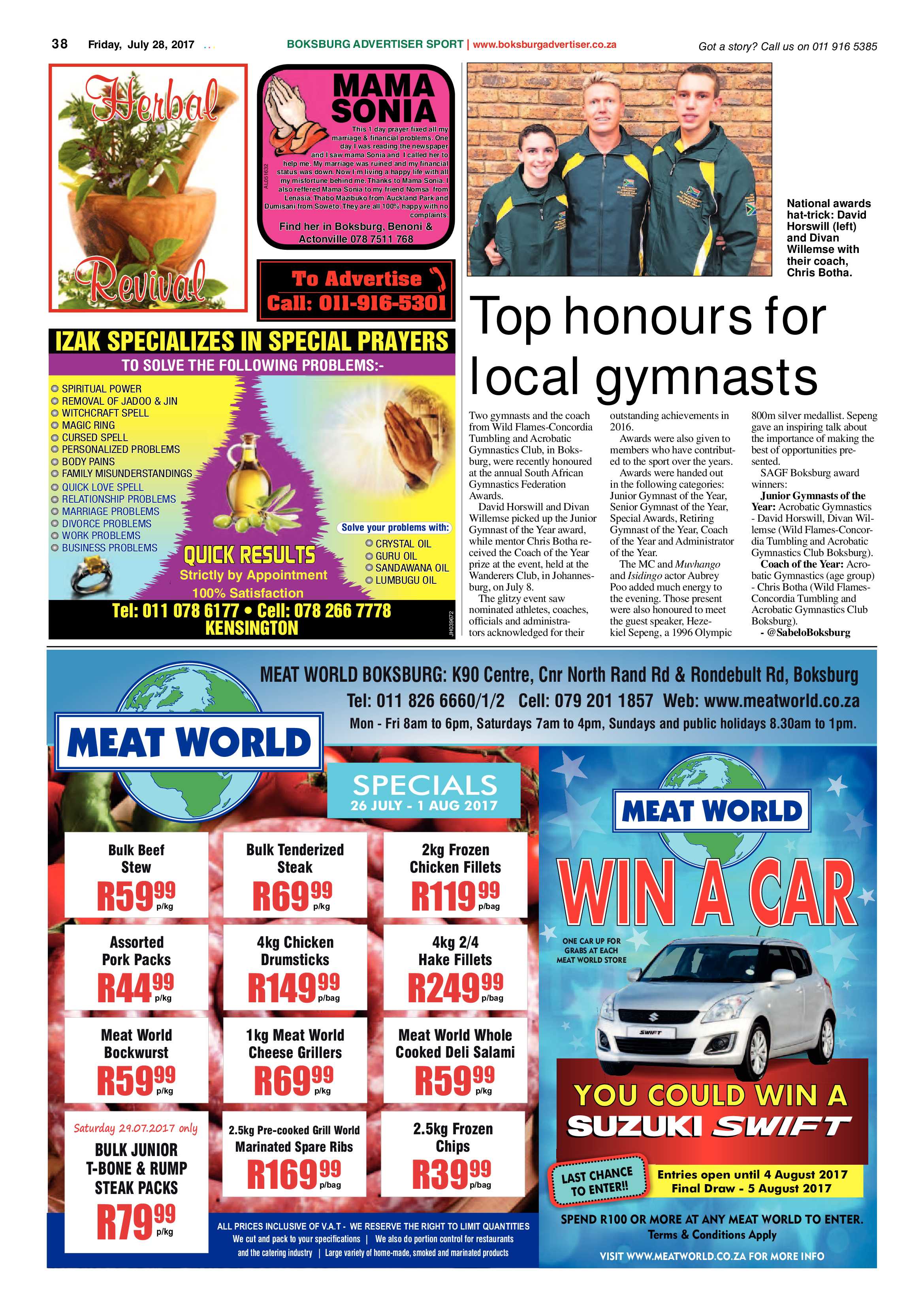 Boksburg Advertiser 25 July 2017 page 38