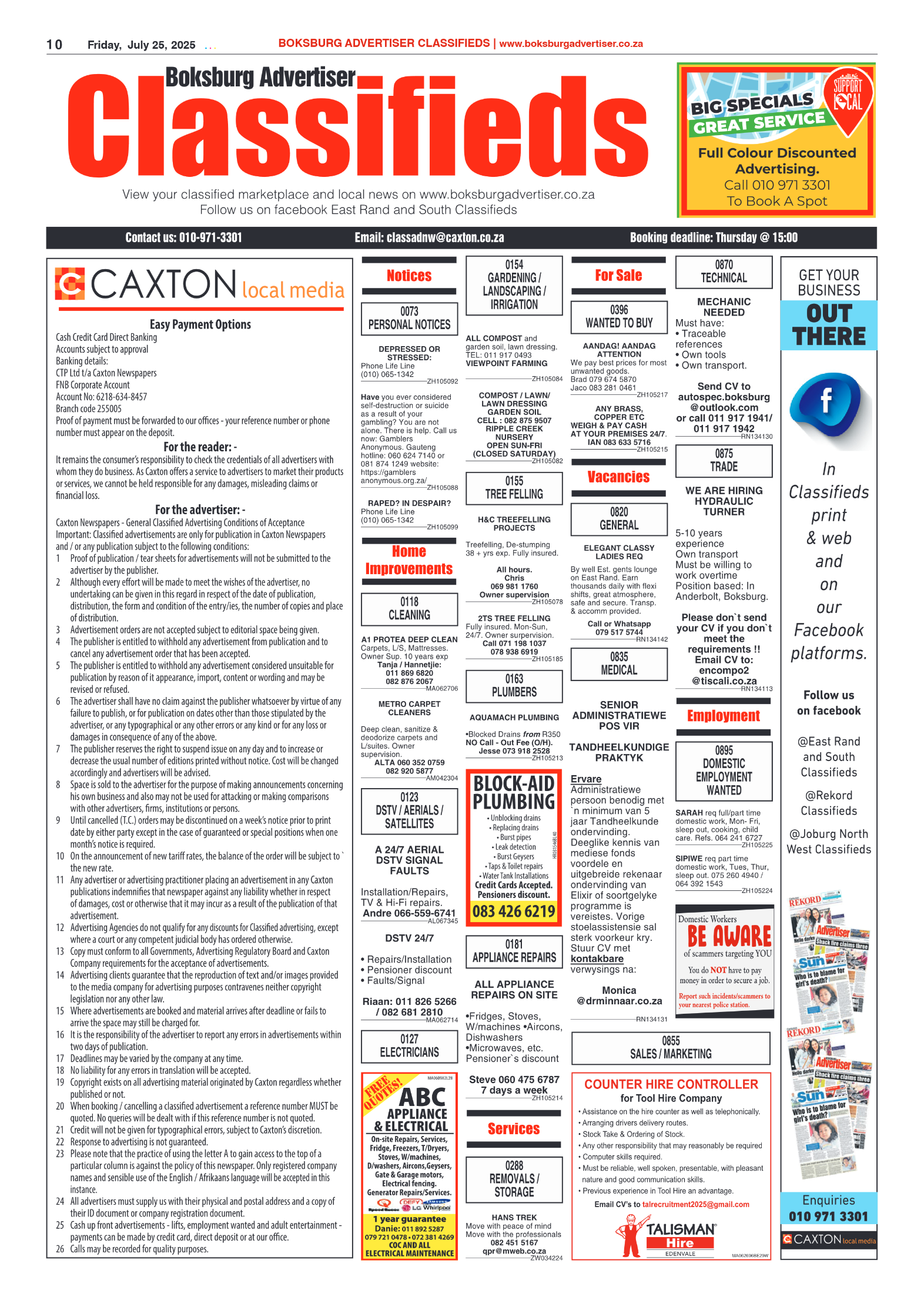 Boksburg Advertiser 25 July 2025 page 10