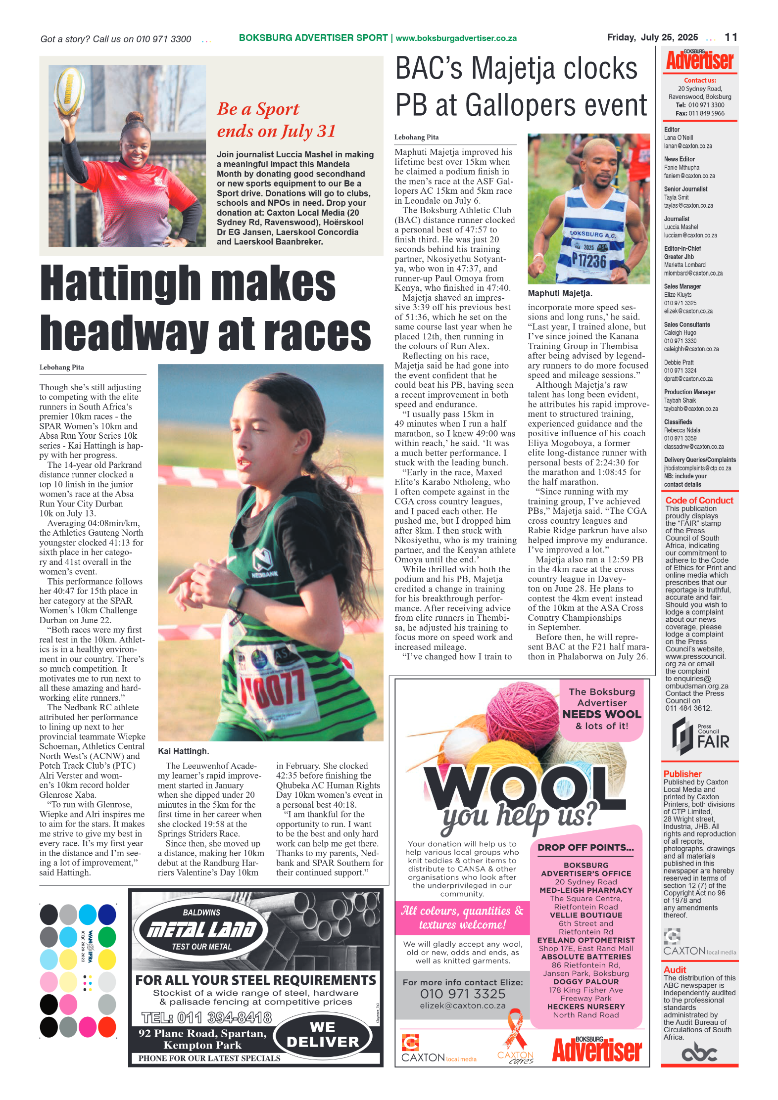 Boksburg Advertiser 25 July 2025 page 11