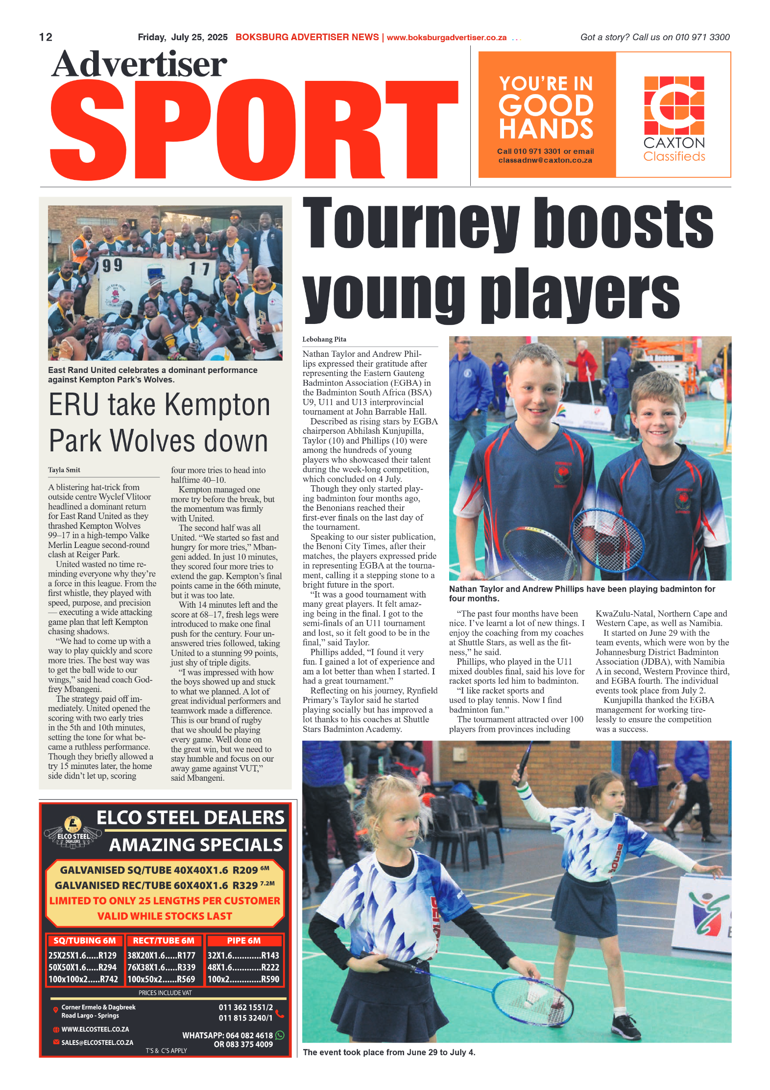 Boksburg Advertiser 25 July 2025 page 12